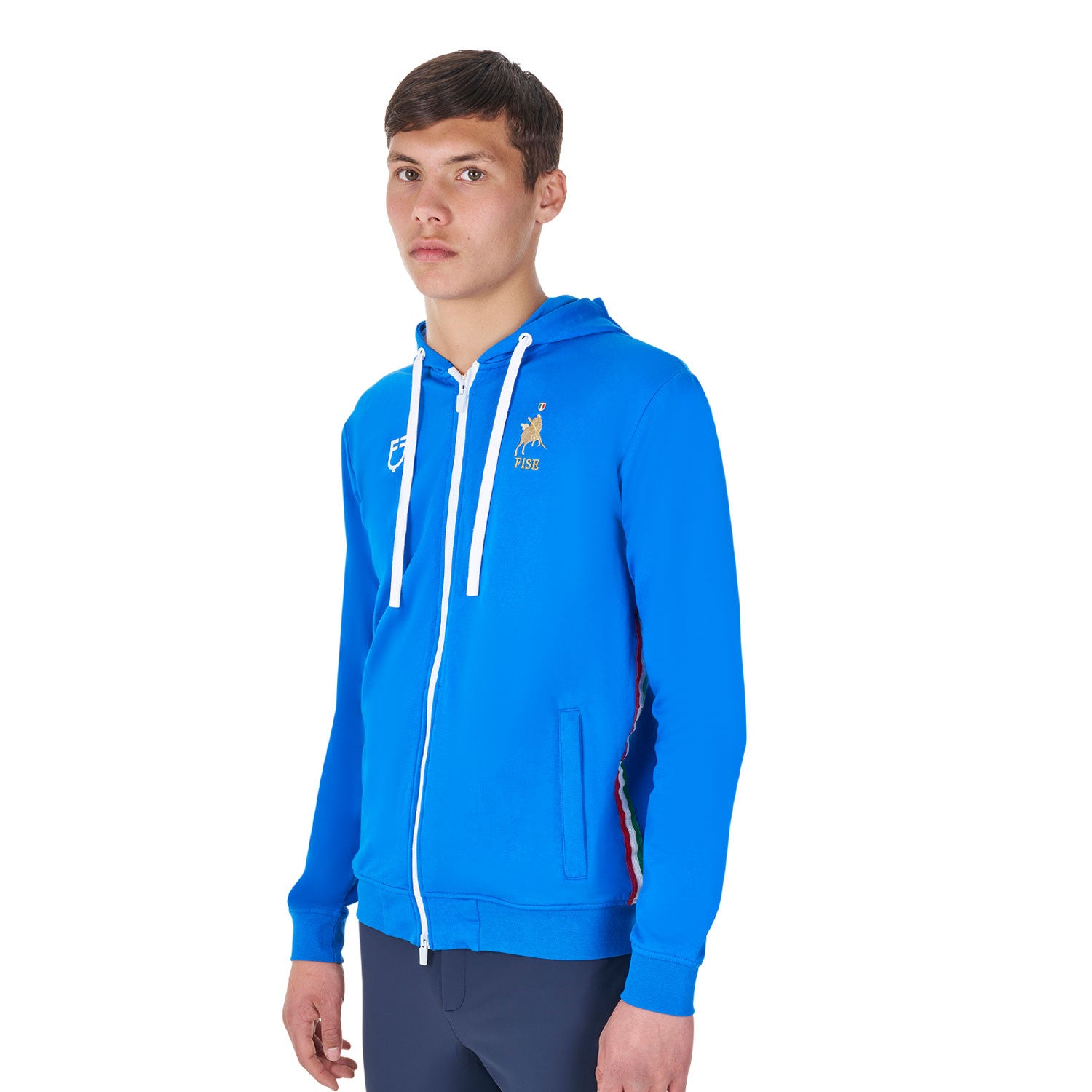 Men's fleece hoodie Equestro X FISE