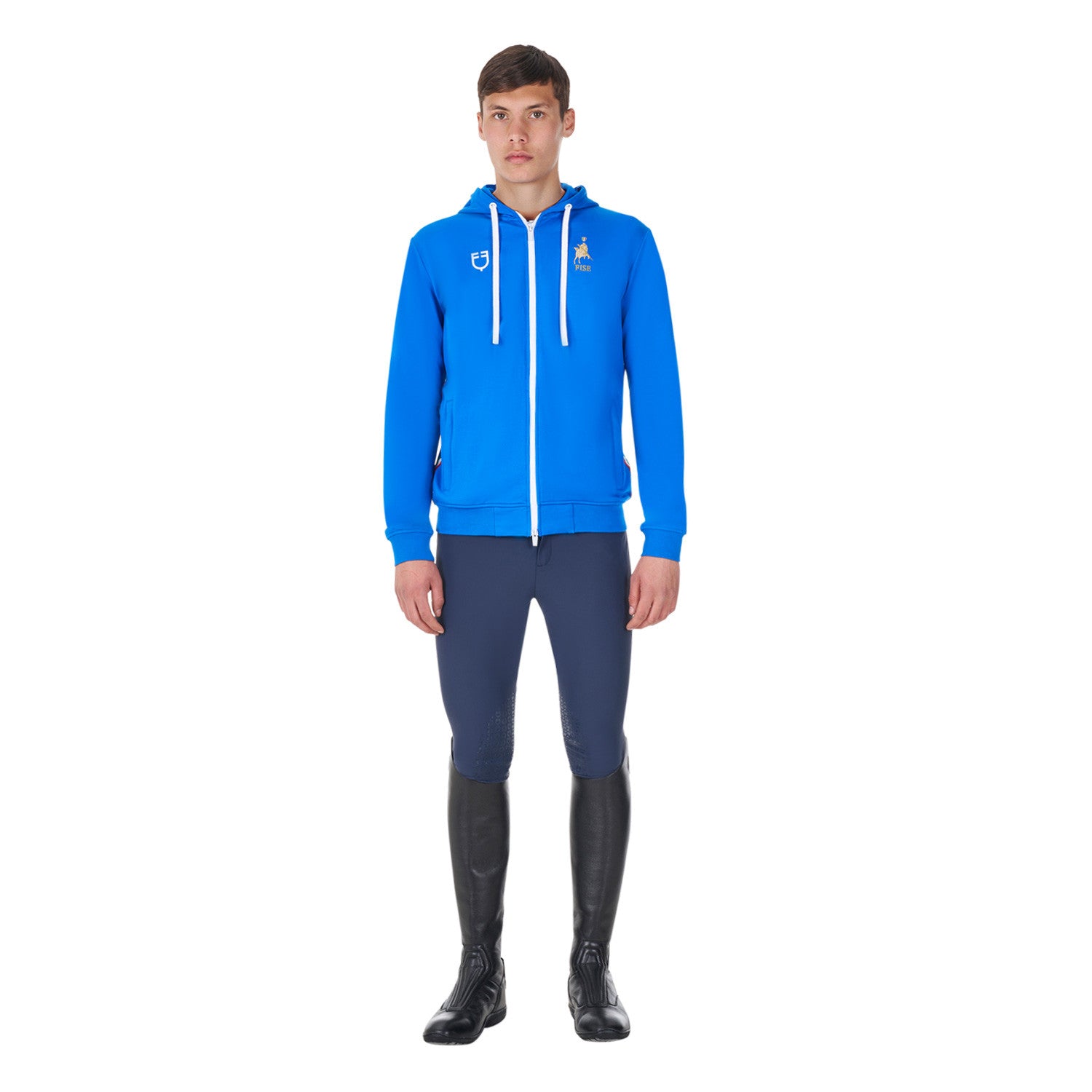 Men's fleece hoodie Equestro X FISE