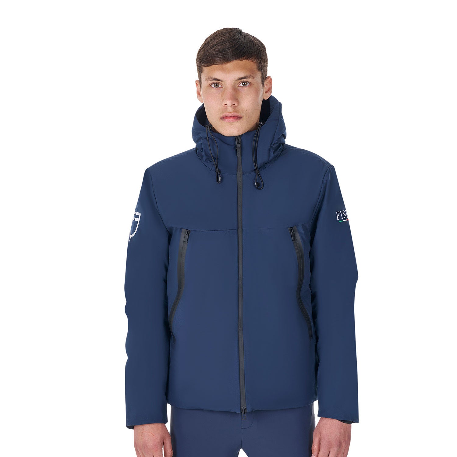 Equestro Men's waterproof puffer jacket Equestro X FISE