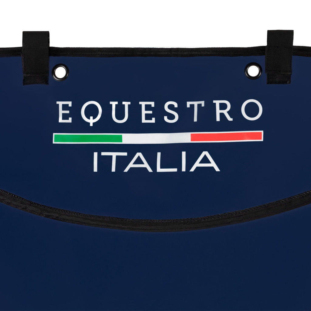 Long stable curtain with embroidered logo Equestro X FISE