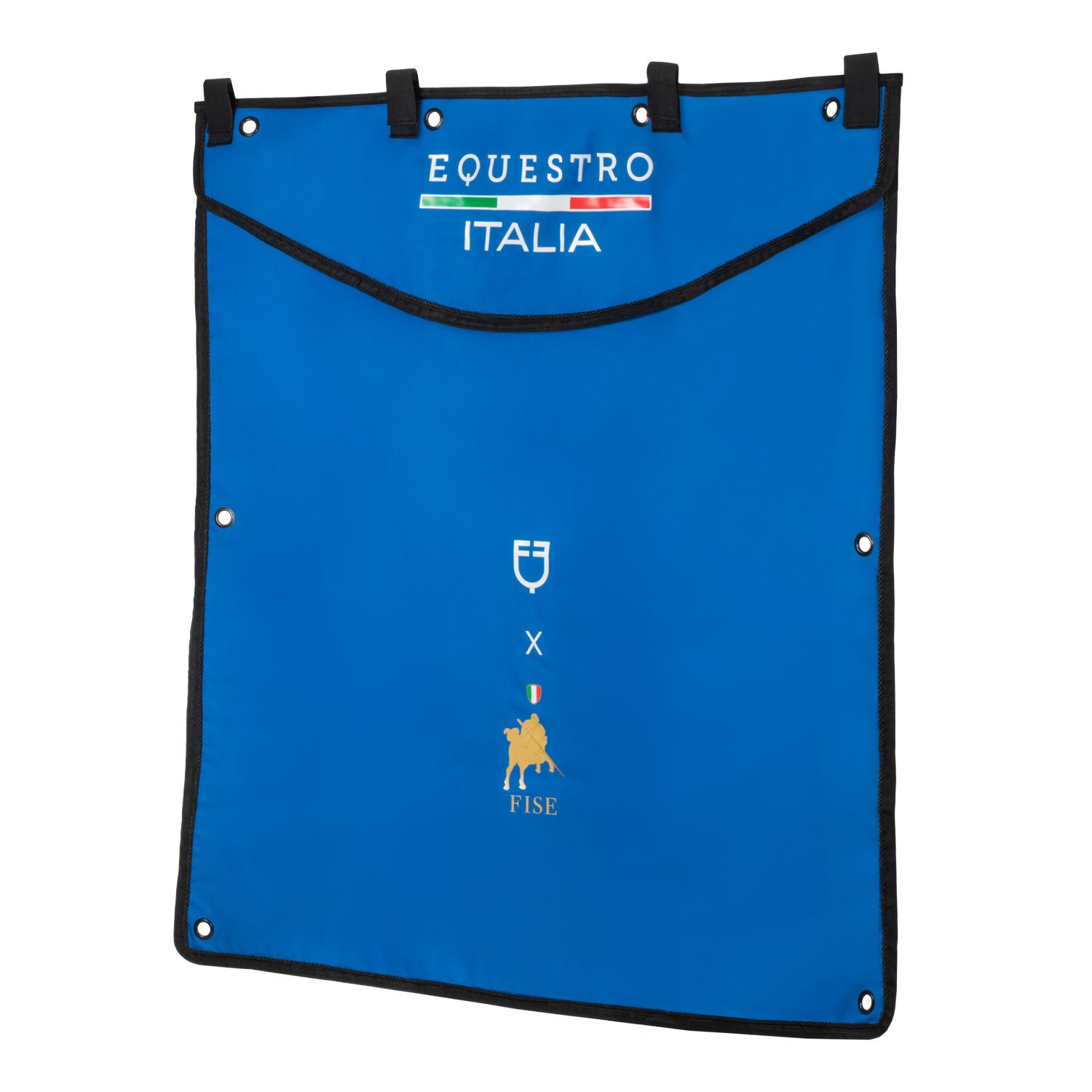 Long stable curtain with embroidered logo Equestro X FISE