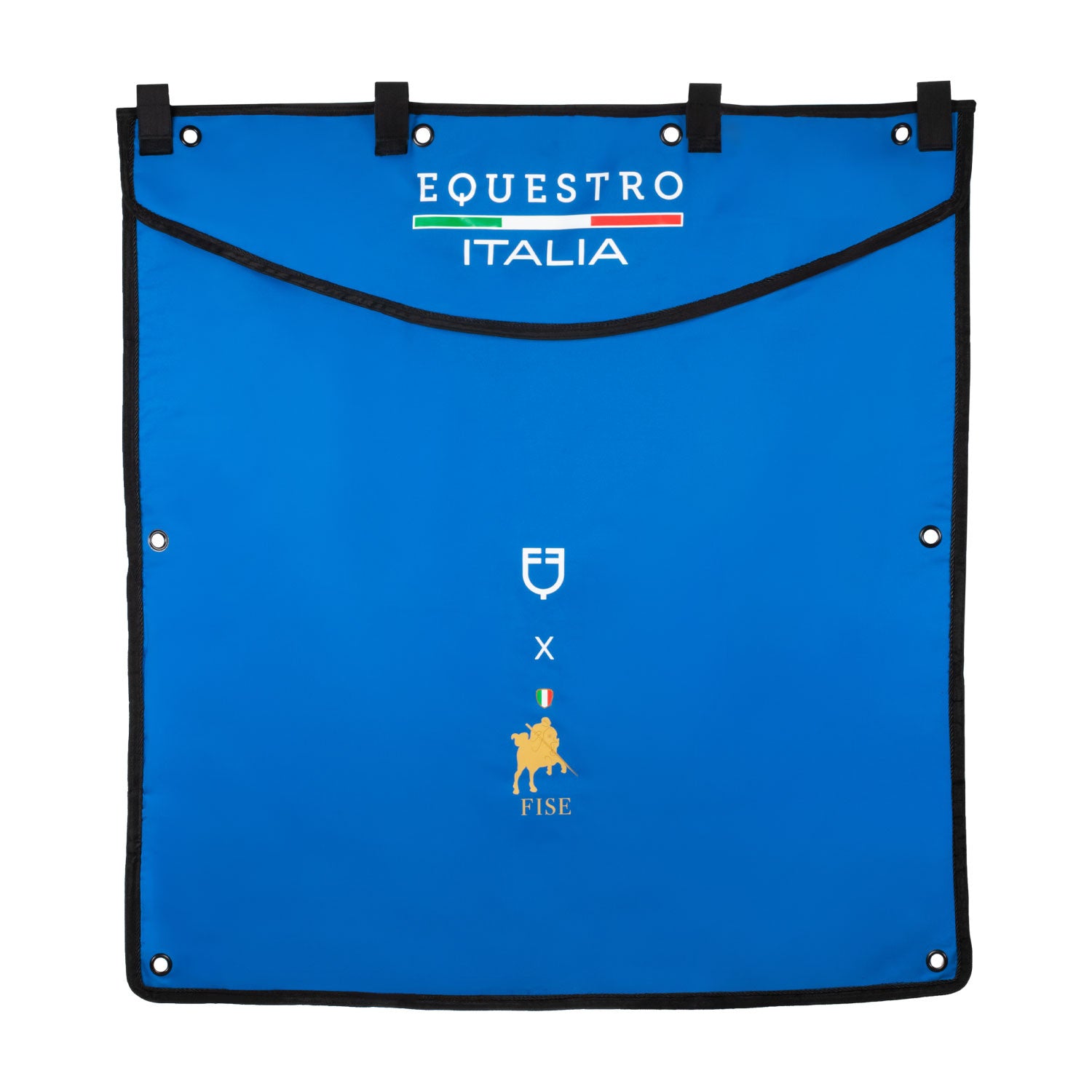 Long stable curtain with embroidered logo Equestro X FISE