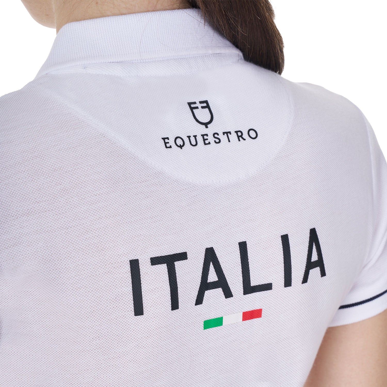 Women's three-button training polo shirt Equestro X FISE