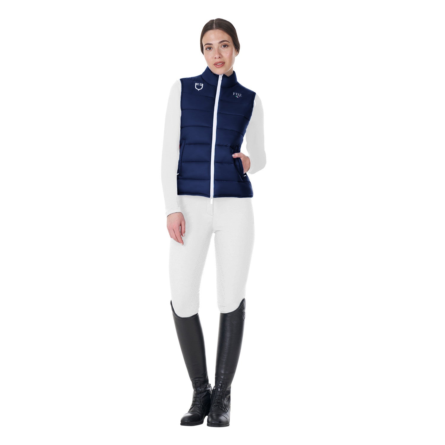 Women's slim fit vest Equestro X FISE