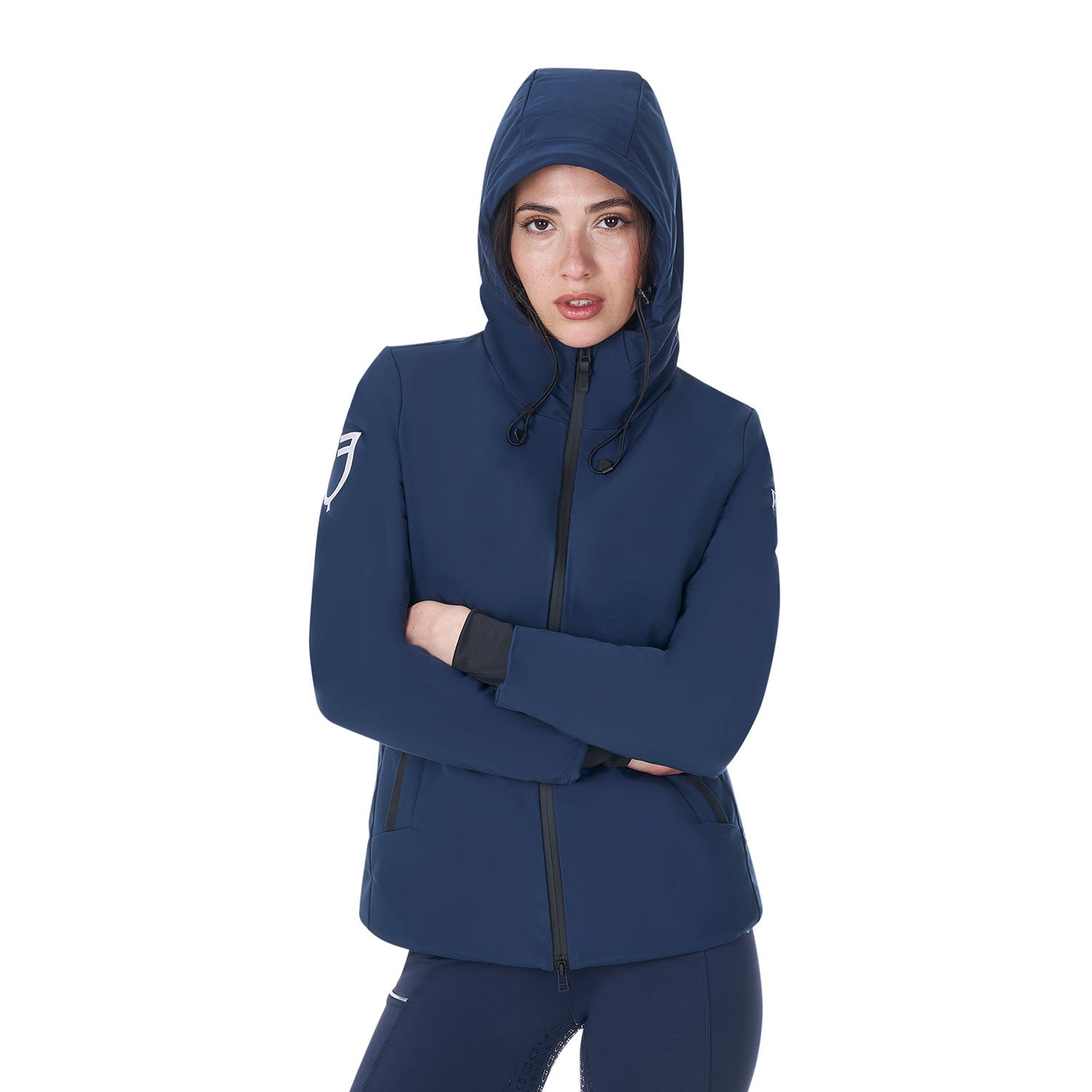 Women's waterproof puffer jacket Equestro X FISE