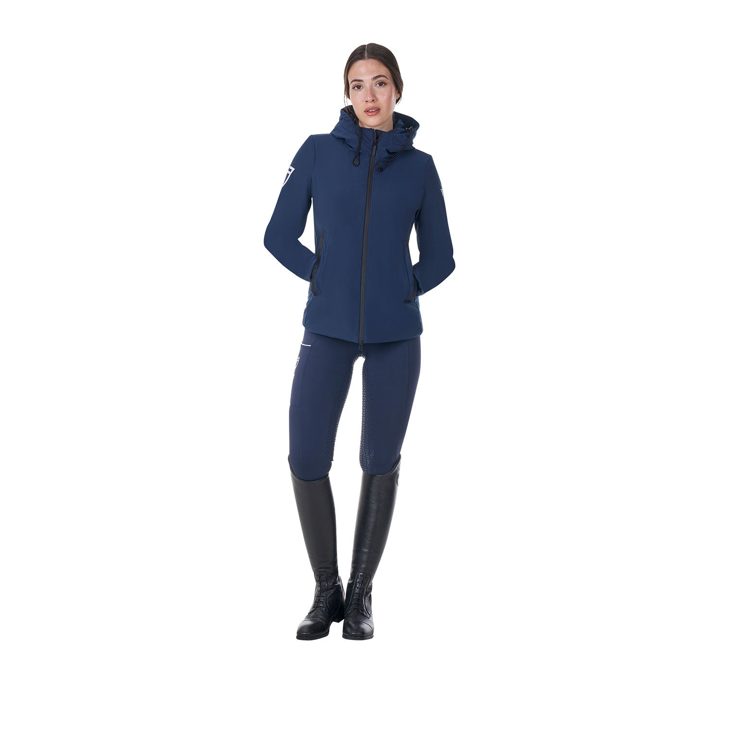 Women's waterproof puffer jacket Equestro X FISE