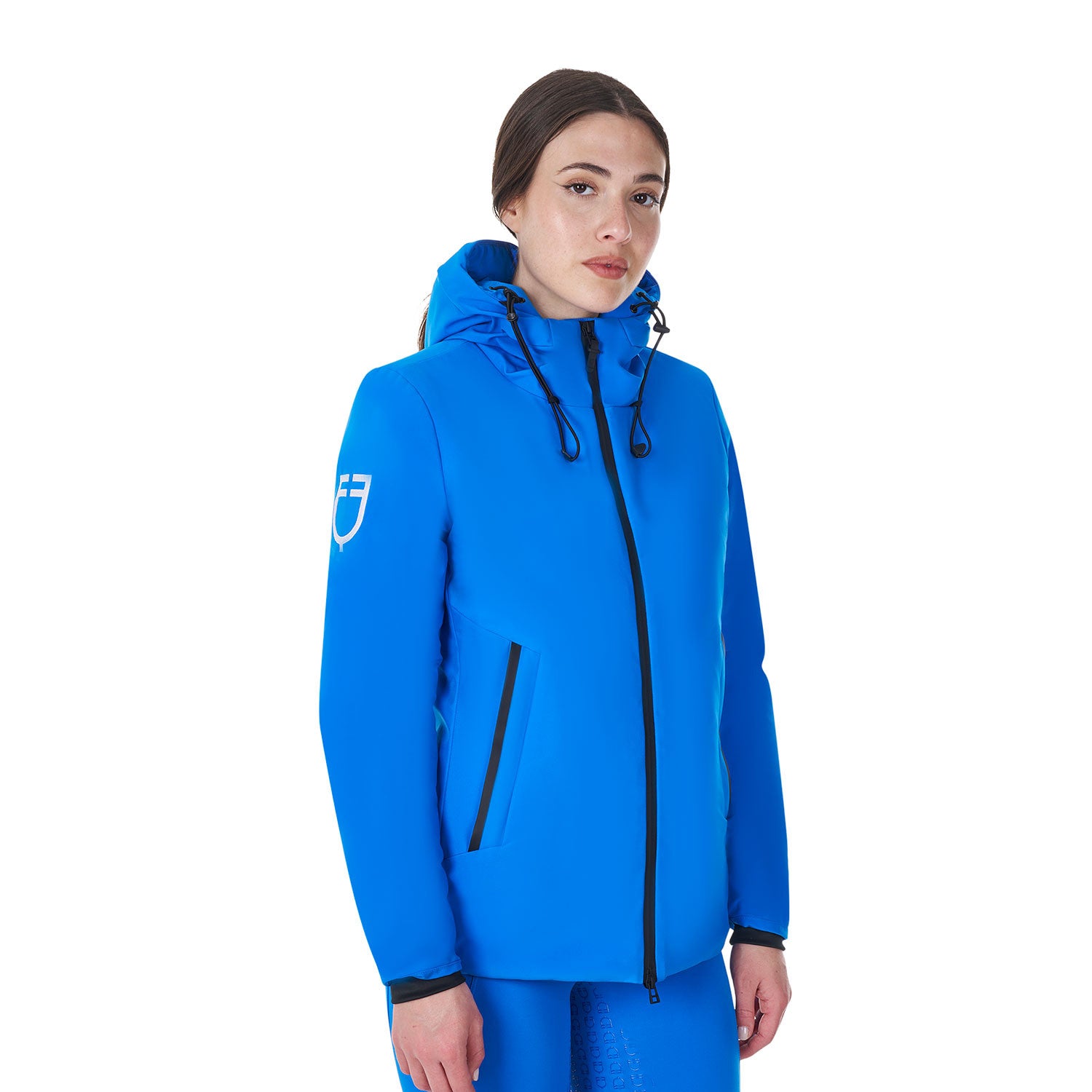 Women's waterproof puffer jacket Equestro X FISE