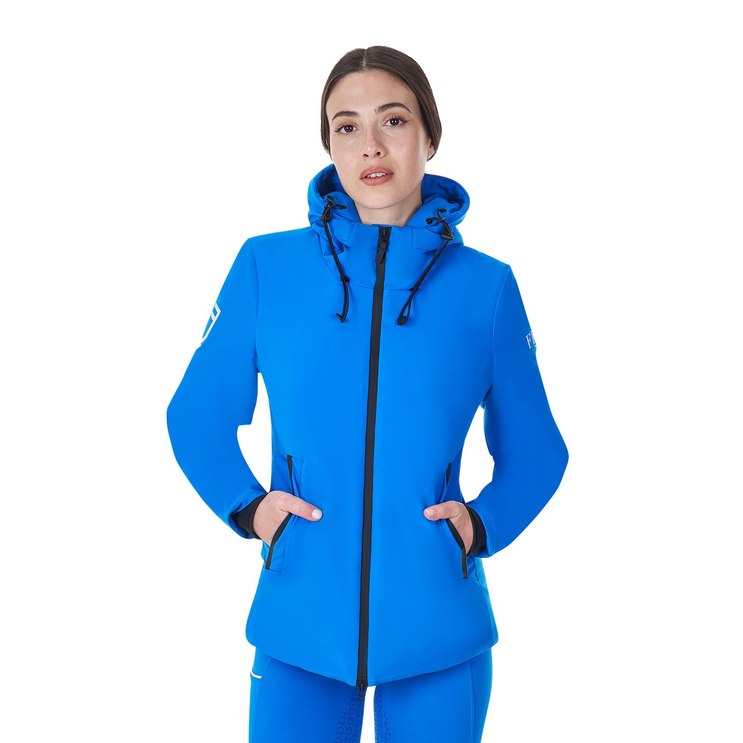 Women's waterproof puffer jacket Equestro X FISE
