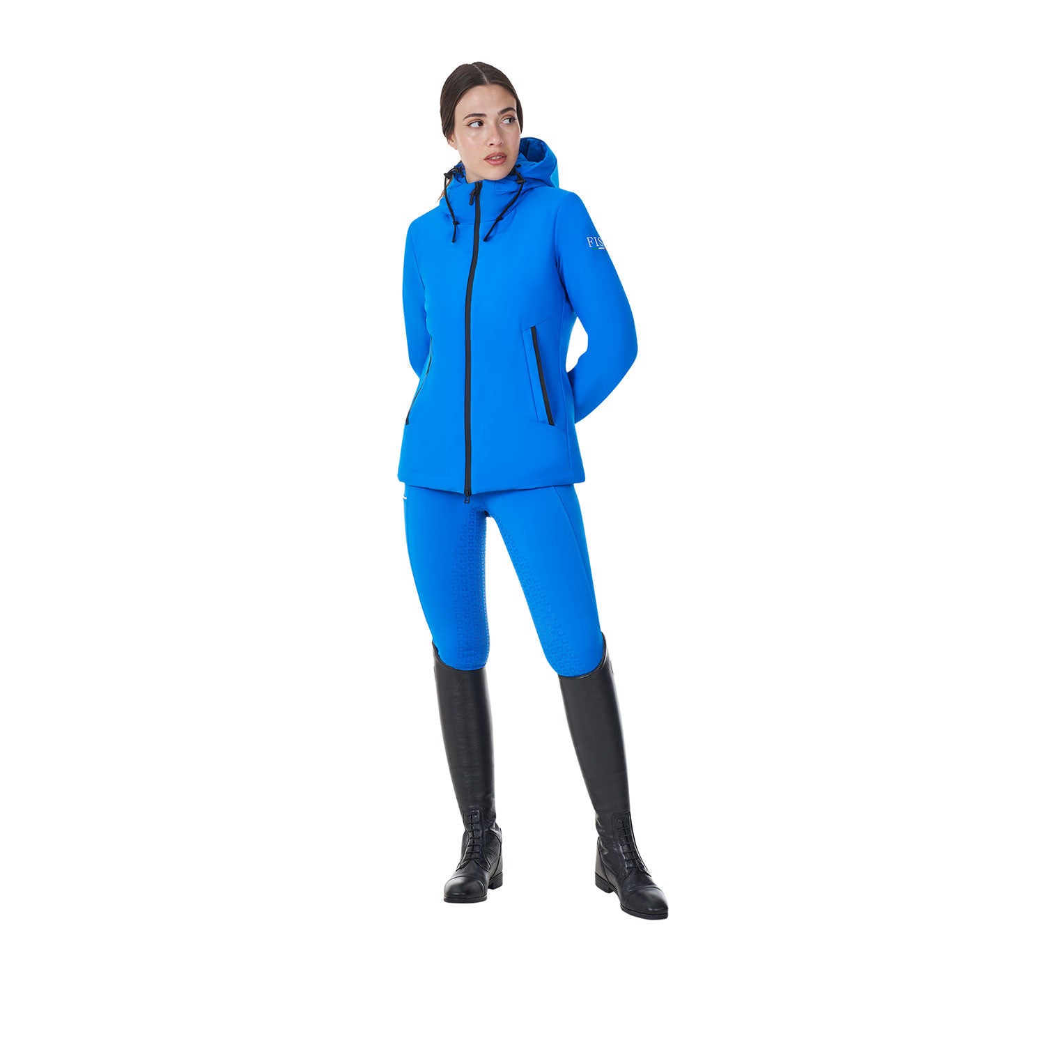 Women's waterproof puffer jacket Equestro X FISE