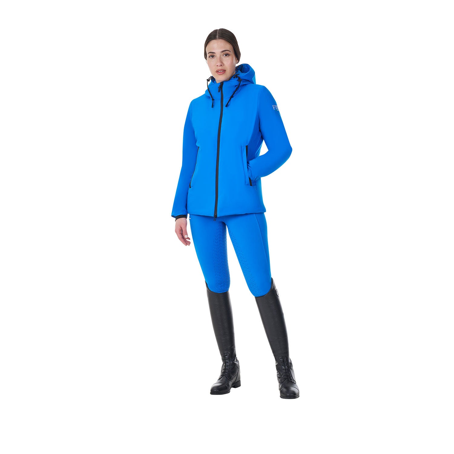 Women's waterproof puffer jacket Equestro X FISE
