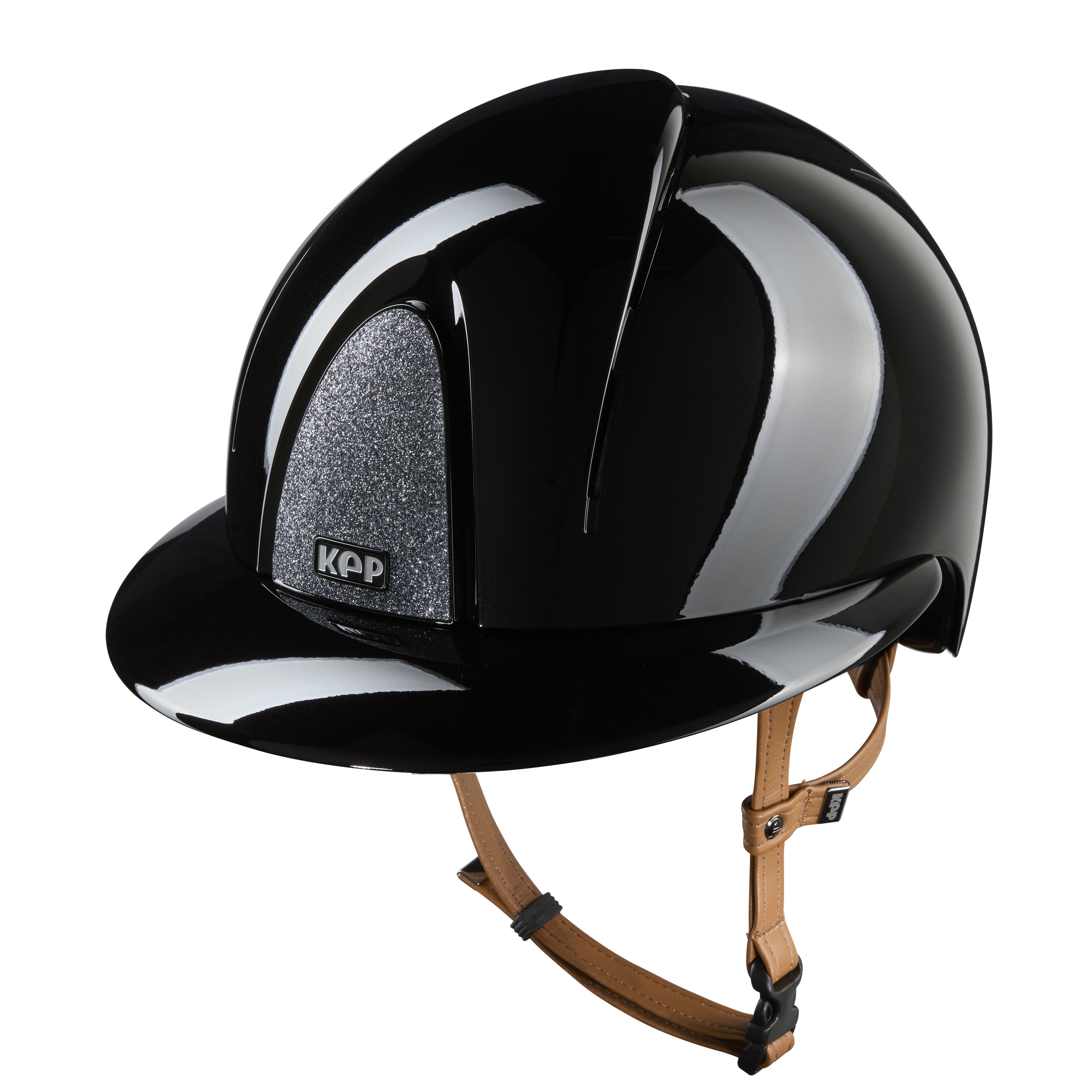Kep Smart Nova- Metal Polish Black Star Silver Polo Visor (chinstrap beige)