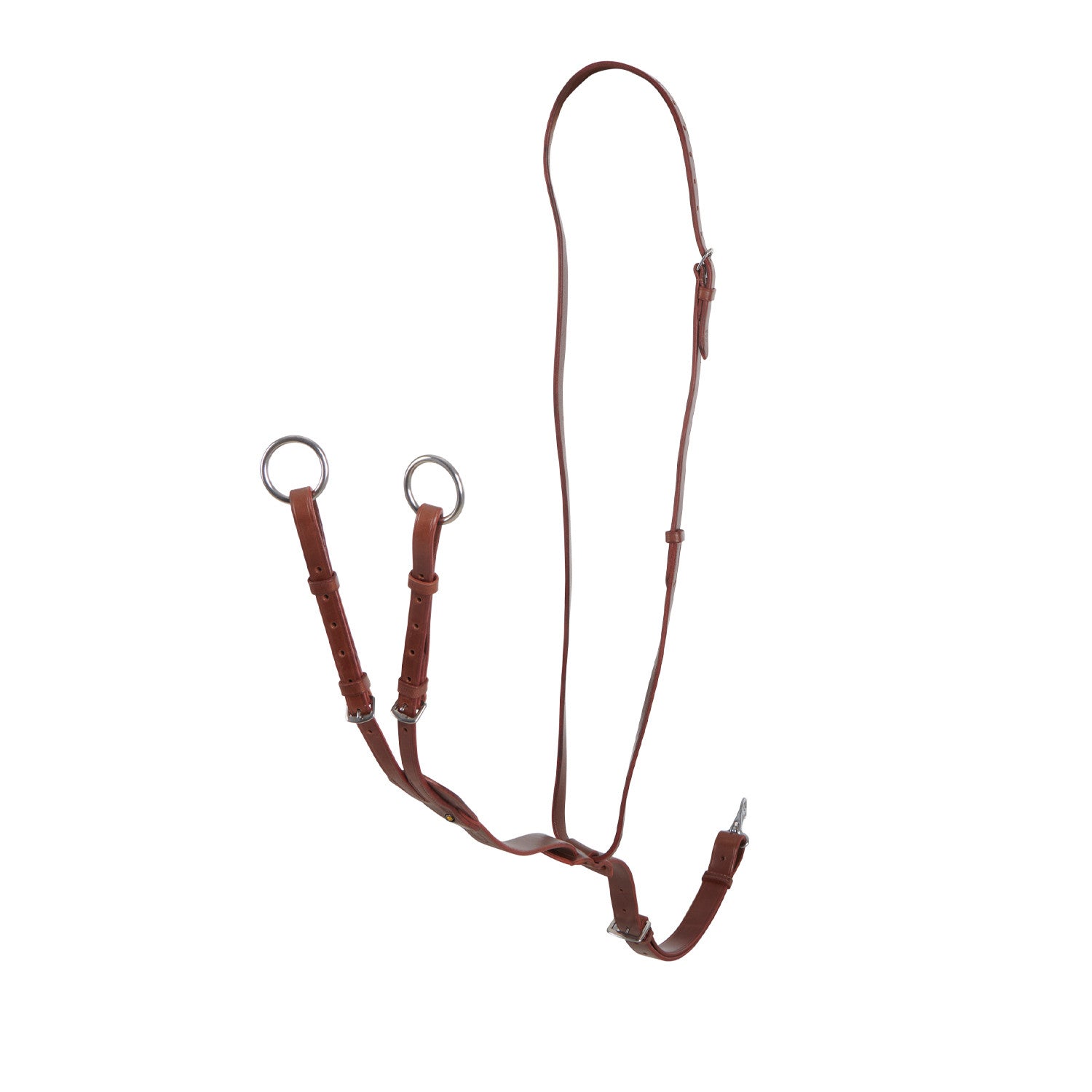 Equestro Leather adjustable buckle collier martingale