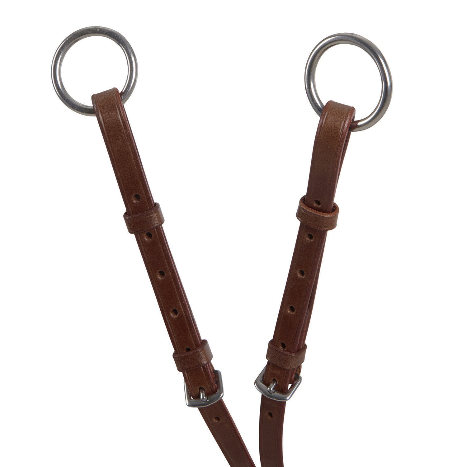 Leather adjustable buckle collier martingale