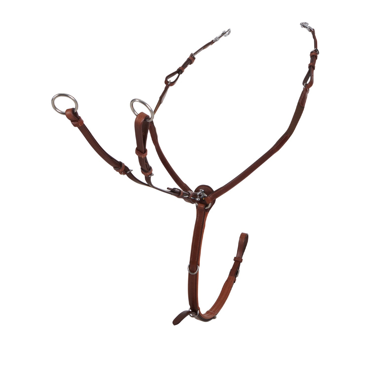 Equestro Y fork leather breastplate