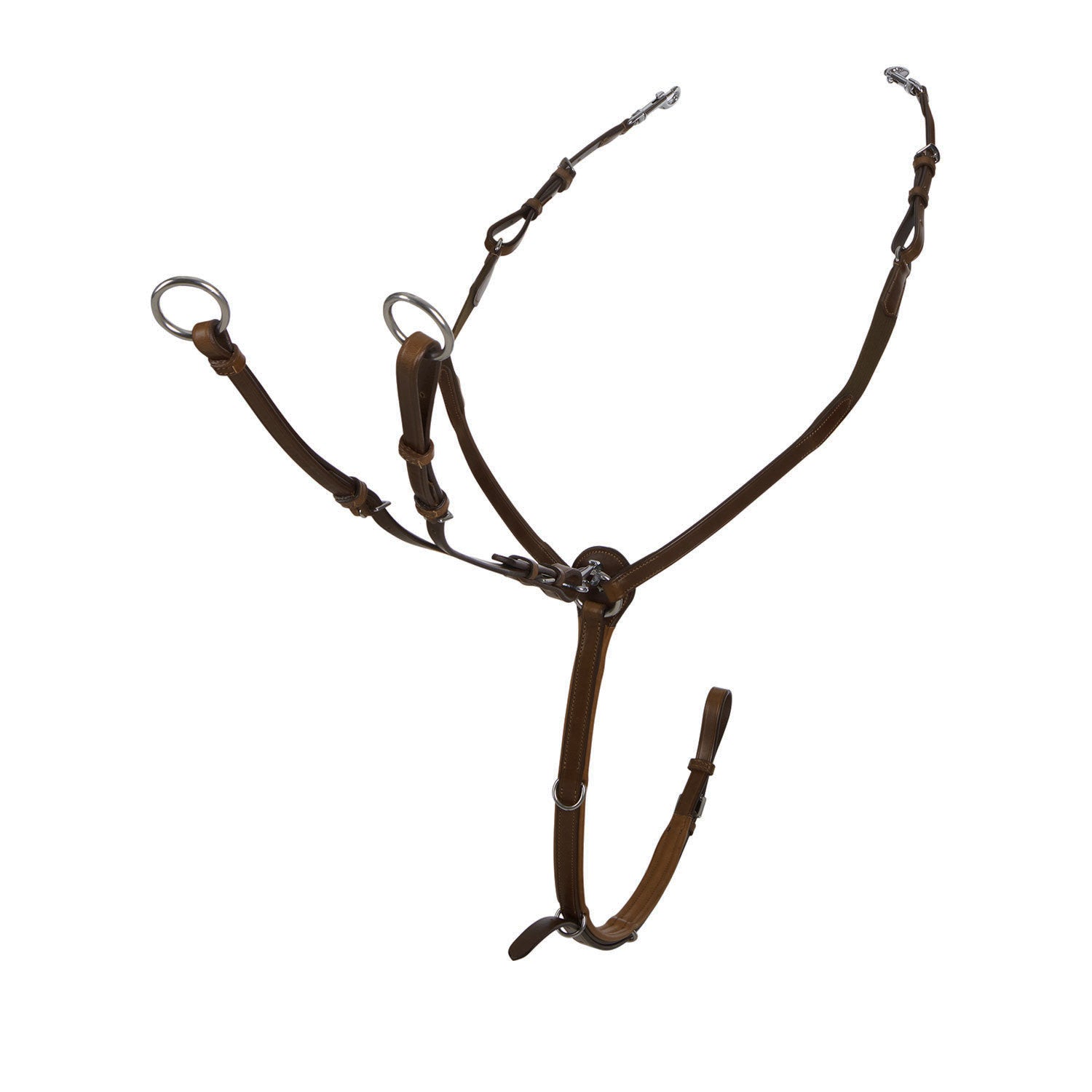 Equestro Y fork leather breastplate
