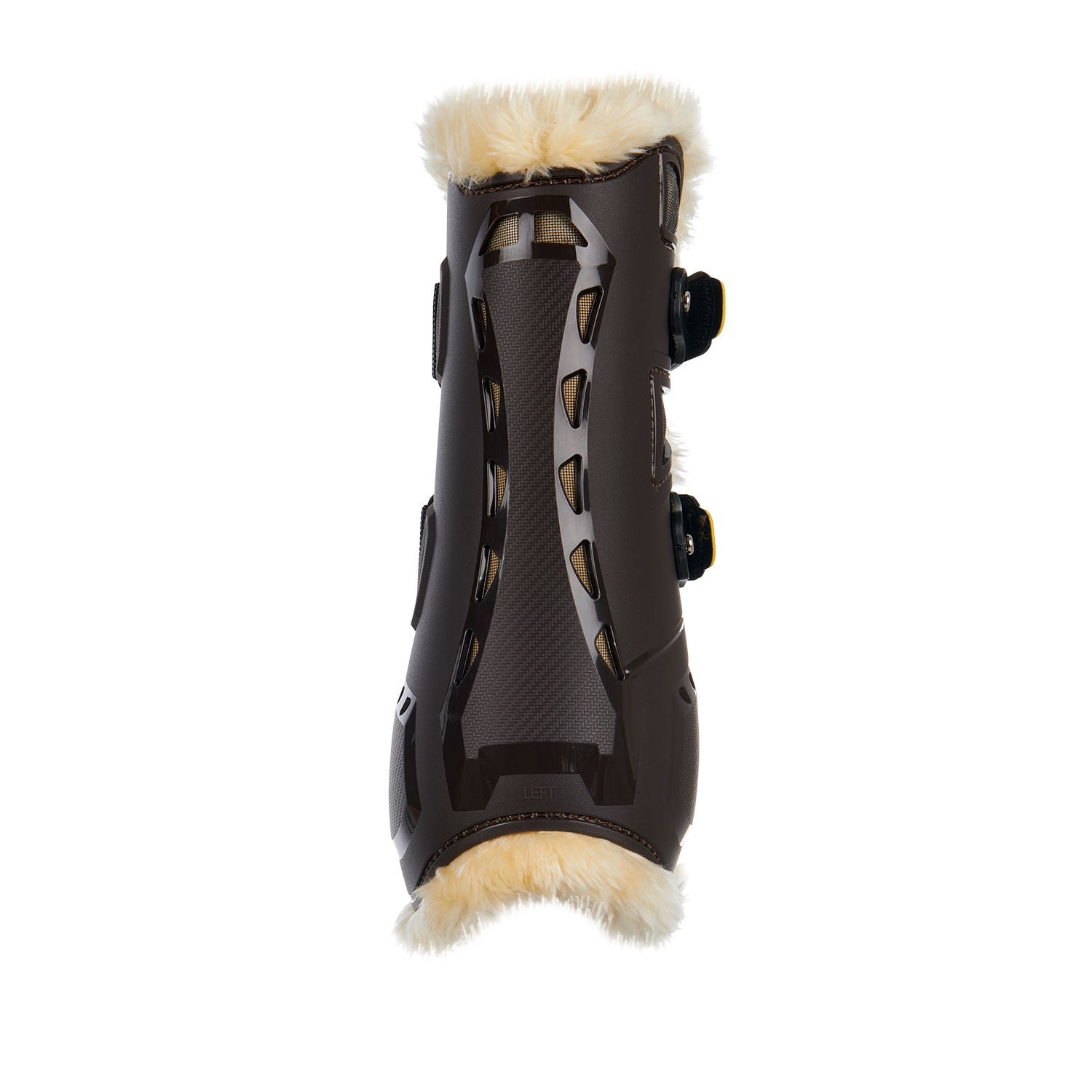 Equestro Tendon boots in polyurethane with synthetic lambskin