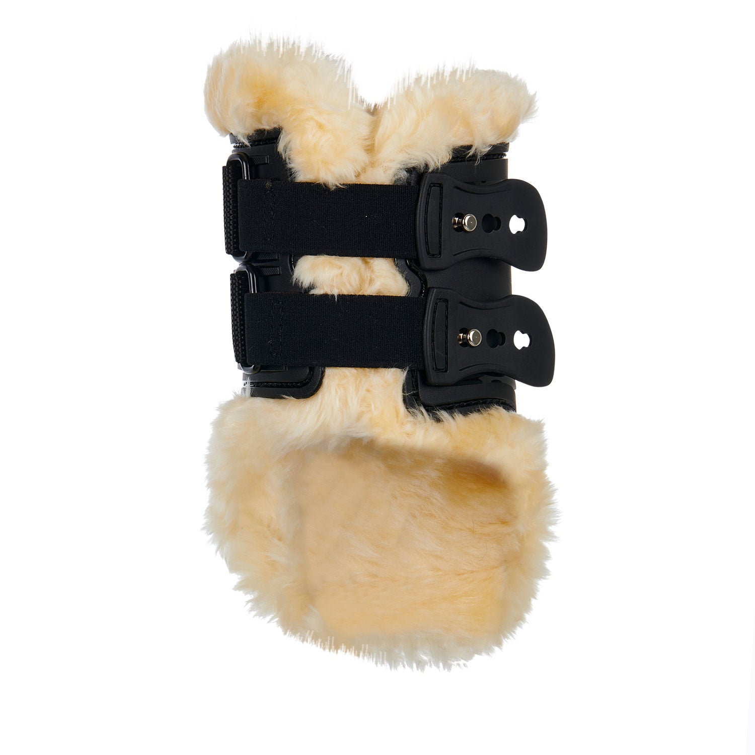 Fetlock boots in polyurethane with synthetic lambskin