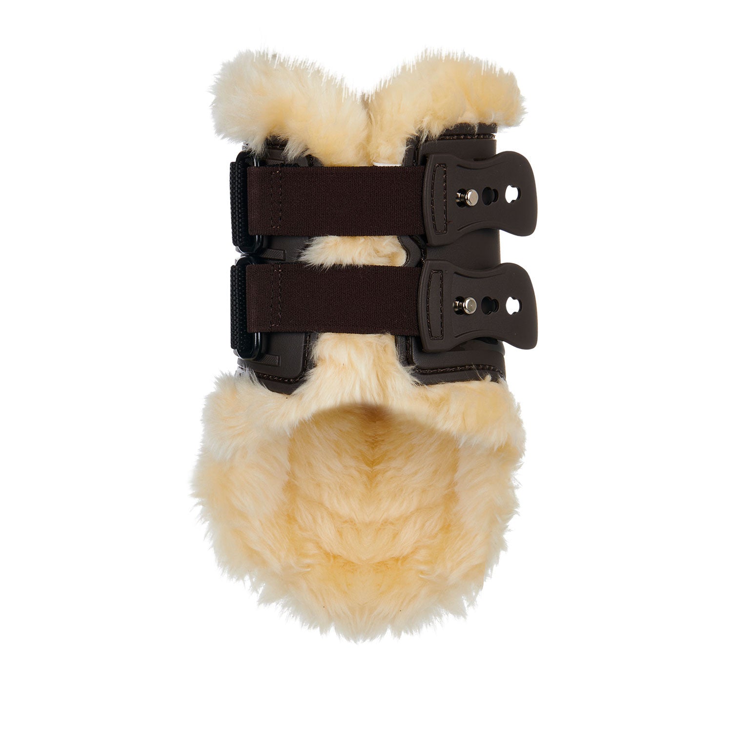 Fetlock boots in polyurethane with synthetic lambskin
