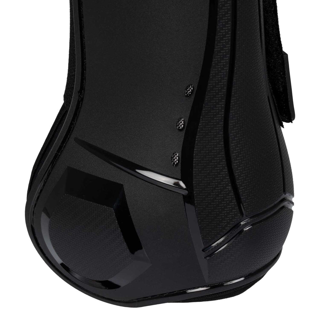 Anatomical tendon boots  with double hook-and-loop fasteners