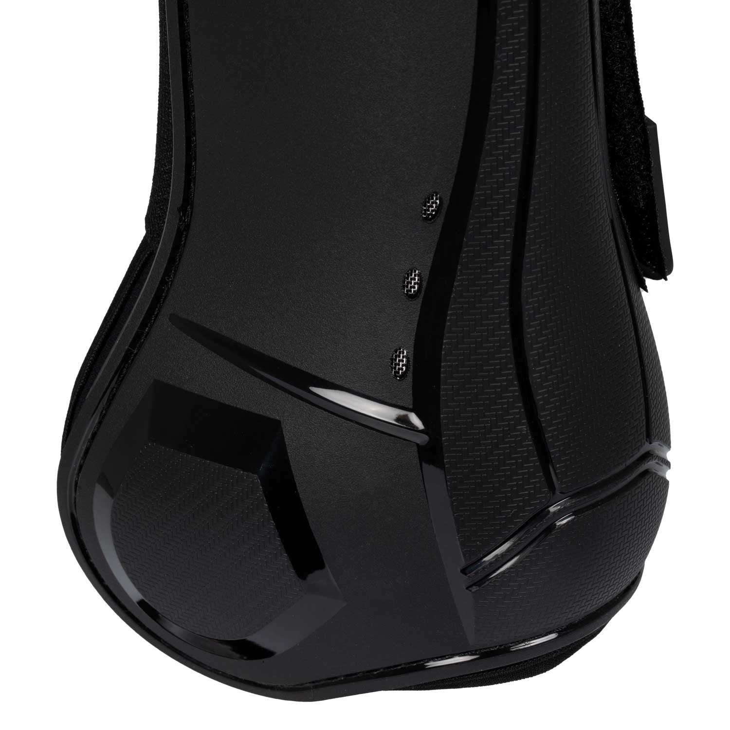 Anatomical tendon boots  with double hook-and-loop fasteners
