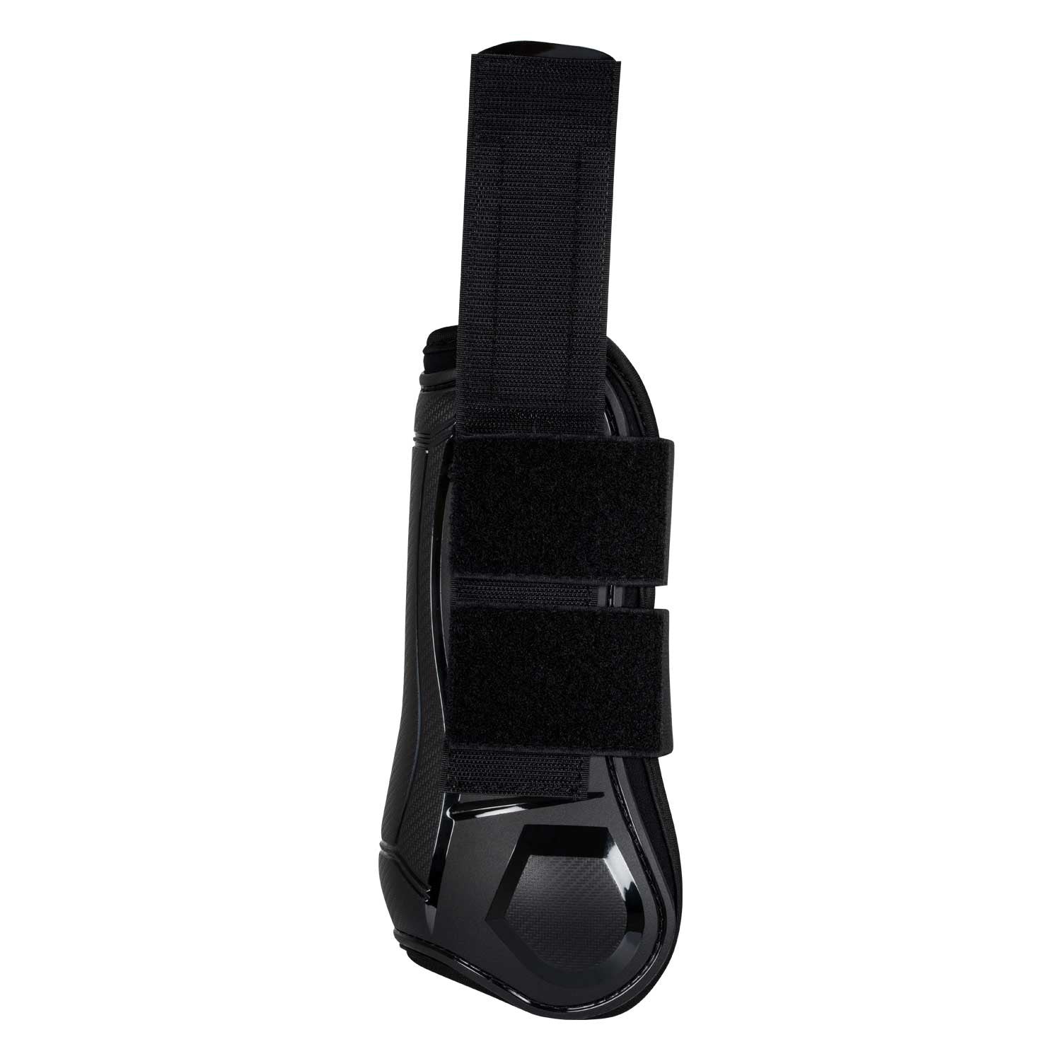Anatomical tendon boots  with double hook-and-loop fasteners