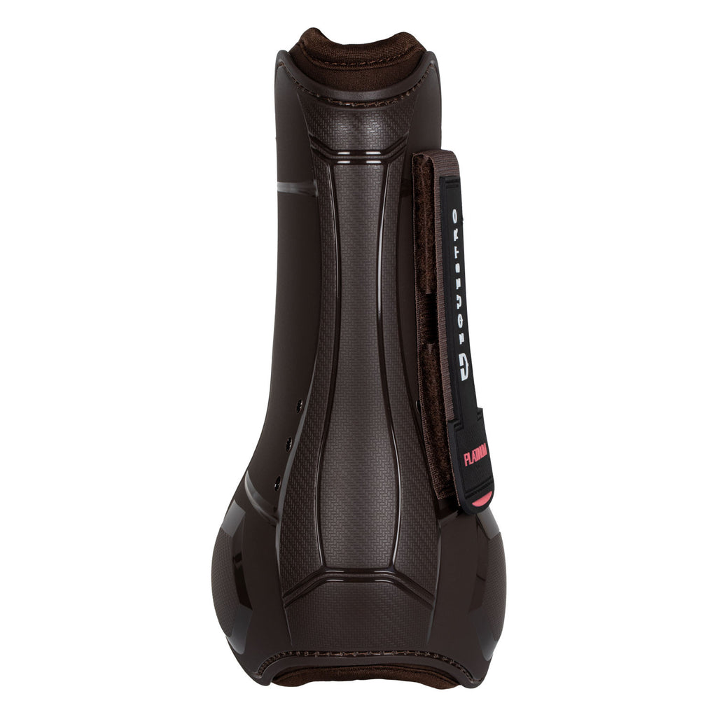 Anatomical tendon boots  with double hook-and-loop fasteners