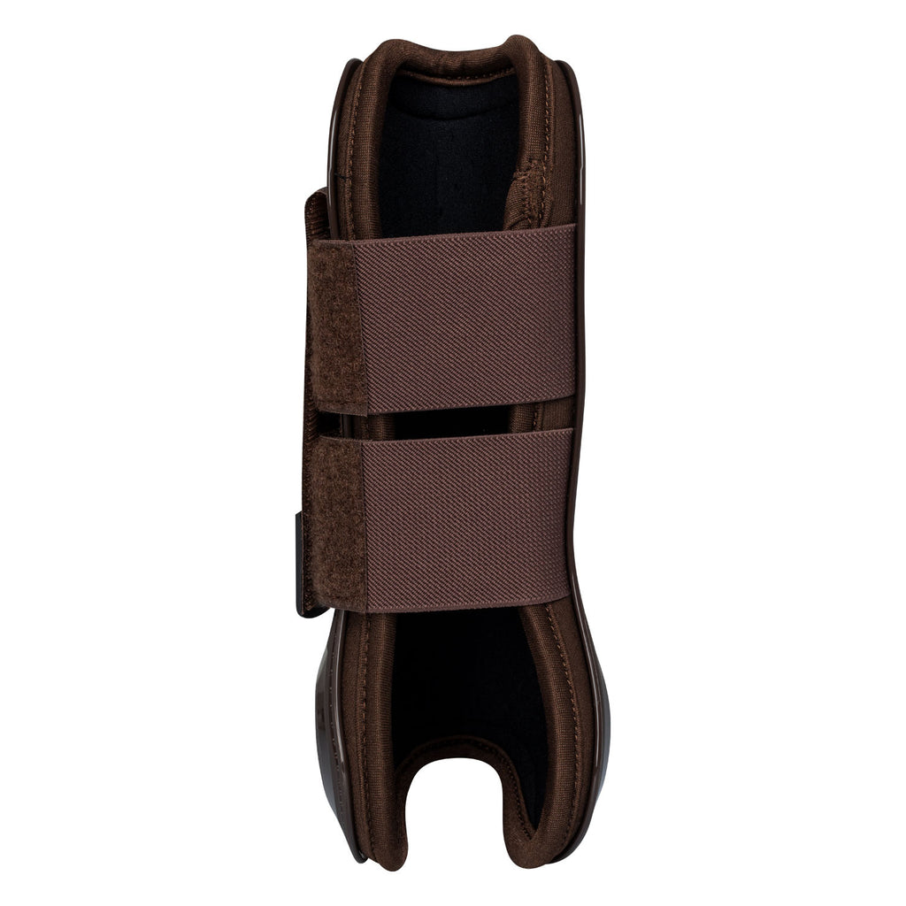 Anatomical tendon boots  with double hook-and-loop fasteners