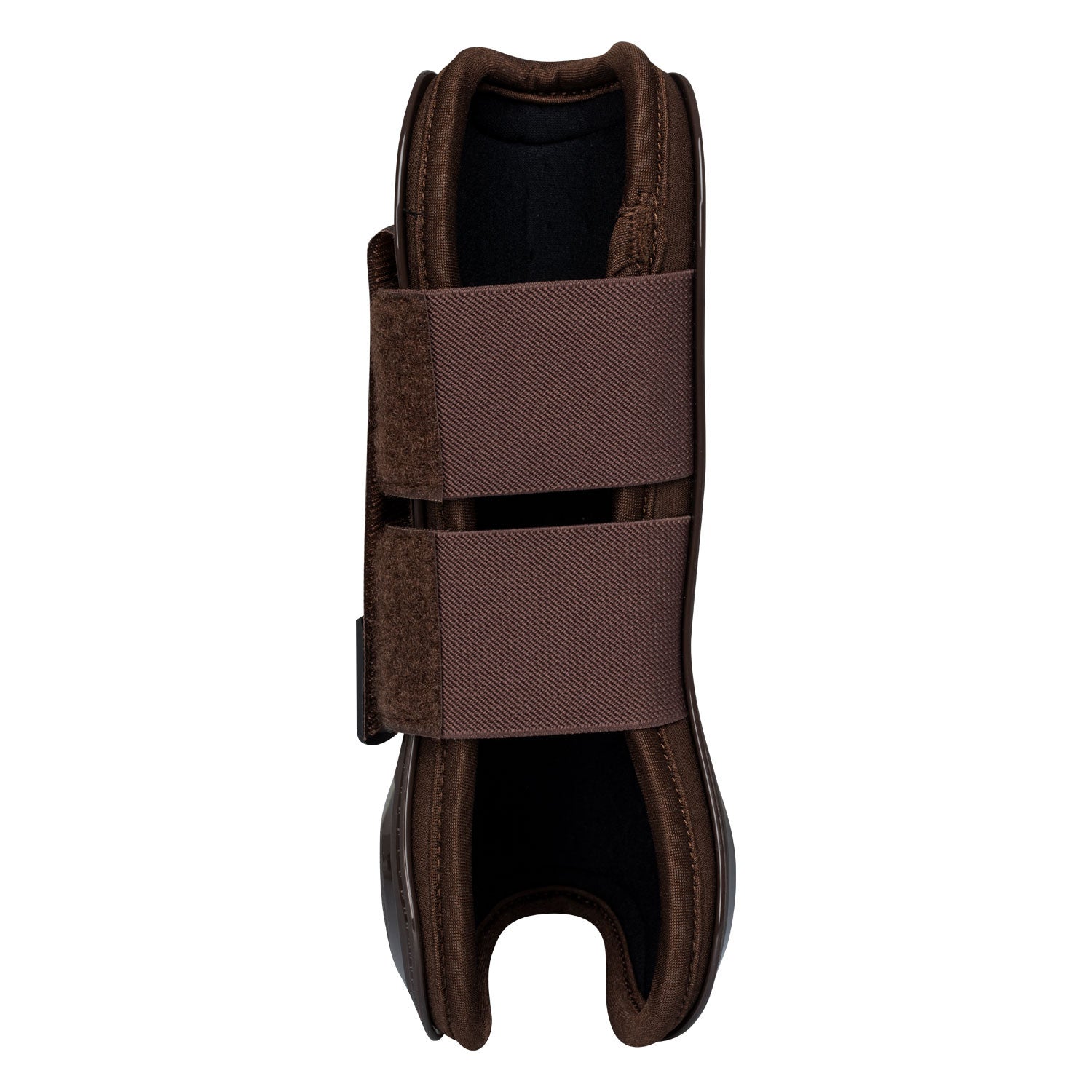 Anatomical tendon boots  with double hook-and-loop fasteners