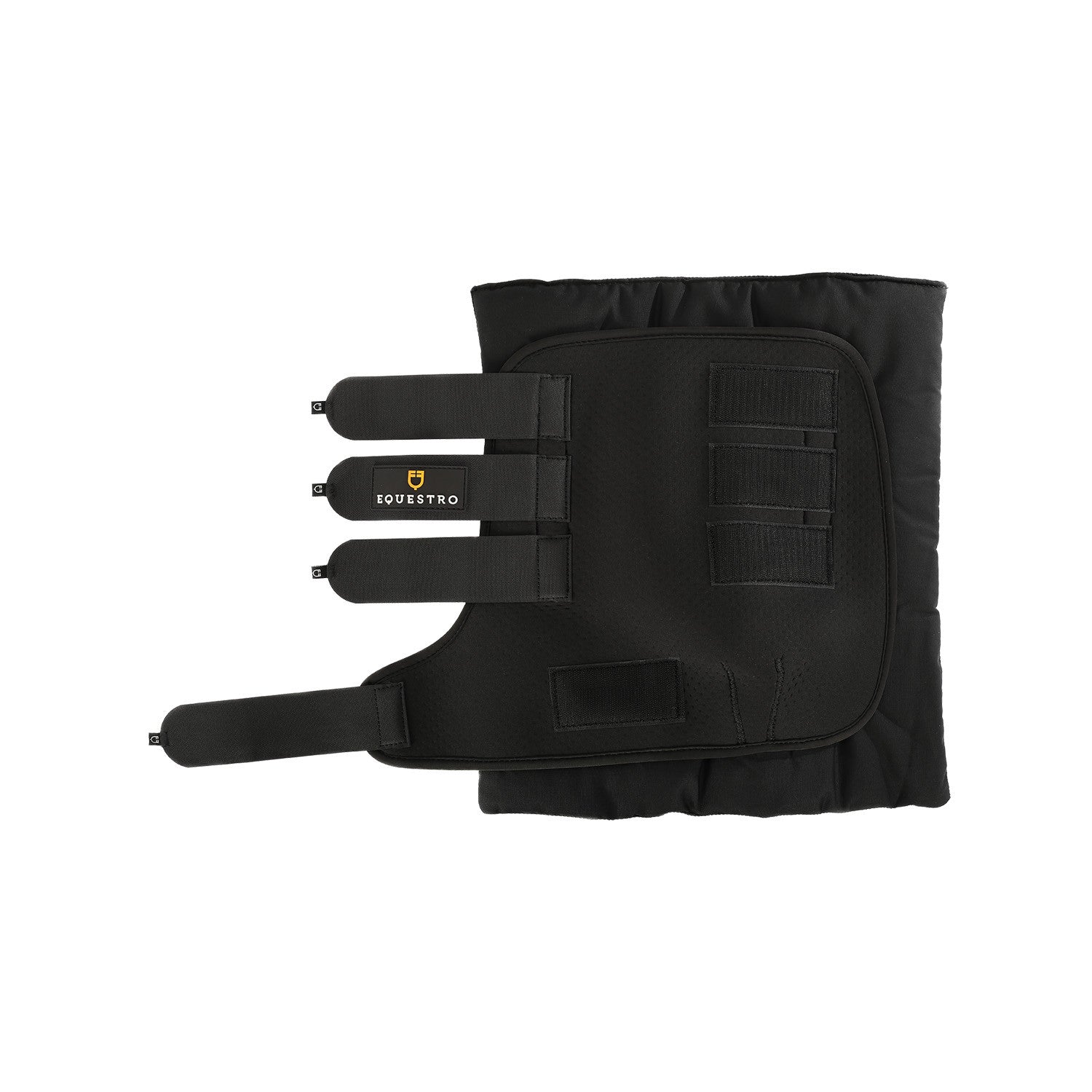 Padded stable boots with hook-and-loop closure