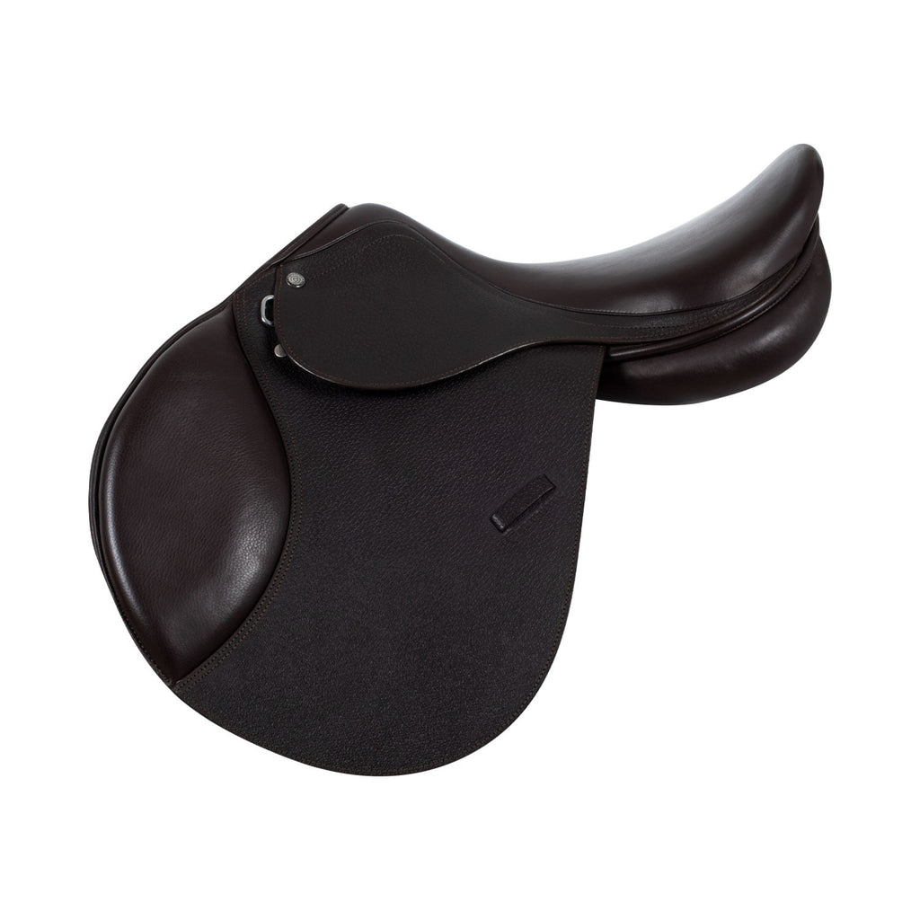 Jumping saddle hammered French leather