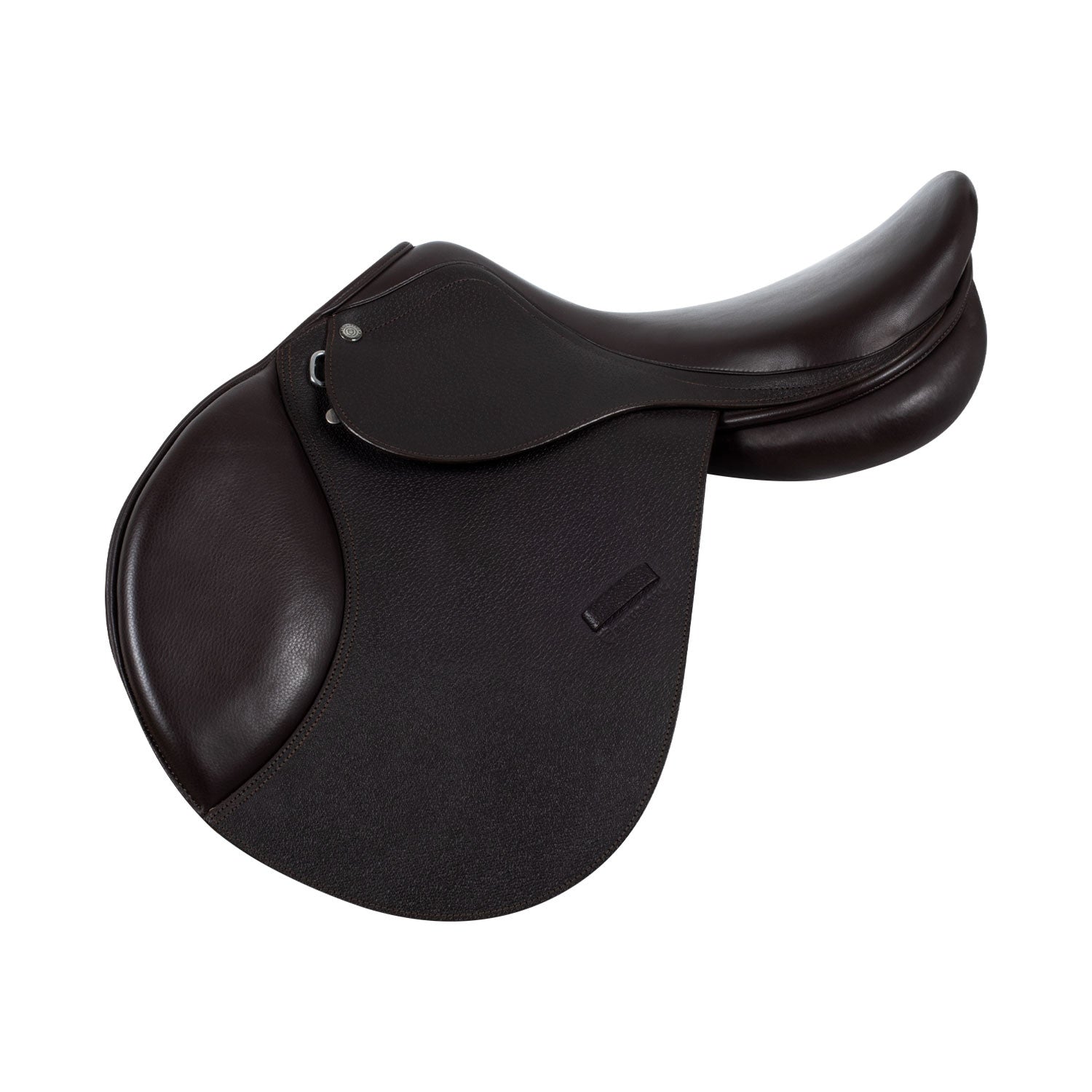 Jumping saddle hammered French leather
