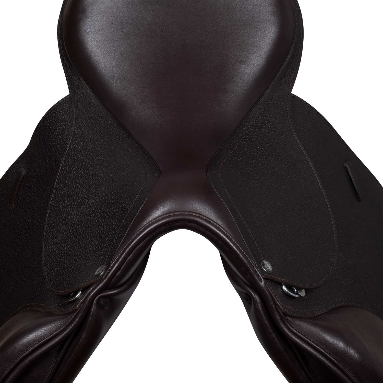 Jumping saddle hammered French leather