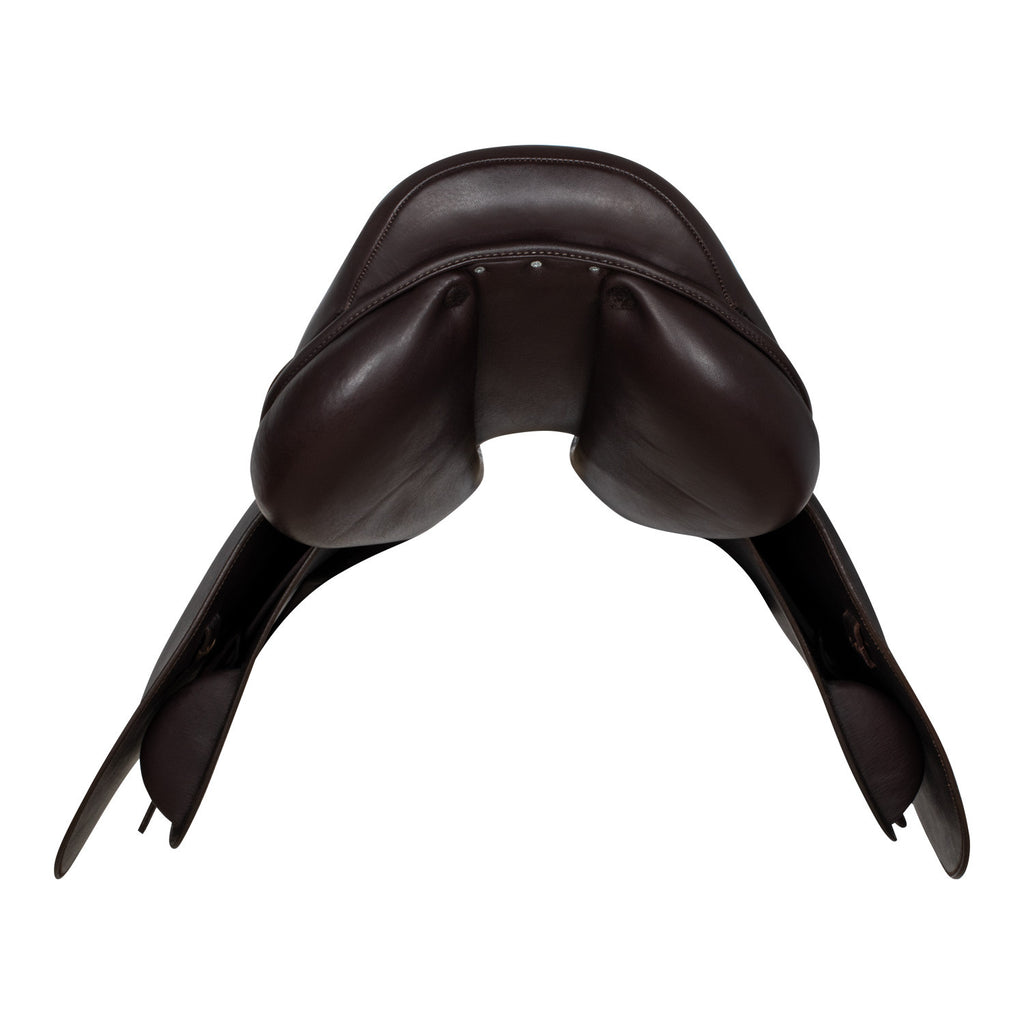 Jumping saddle hammered French leather