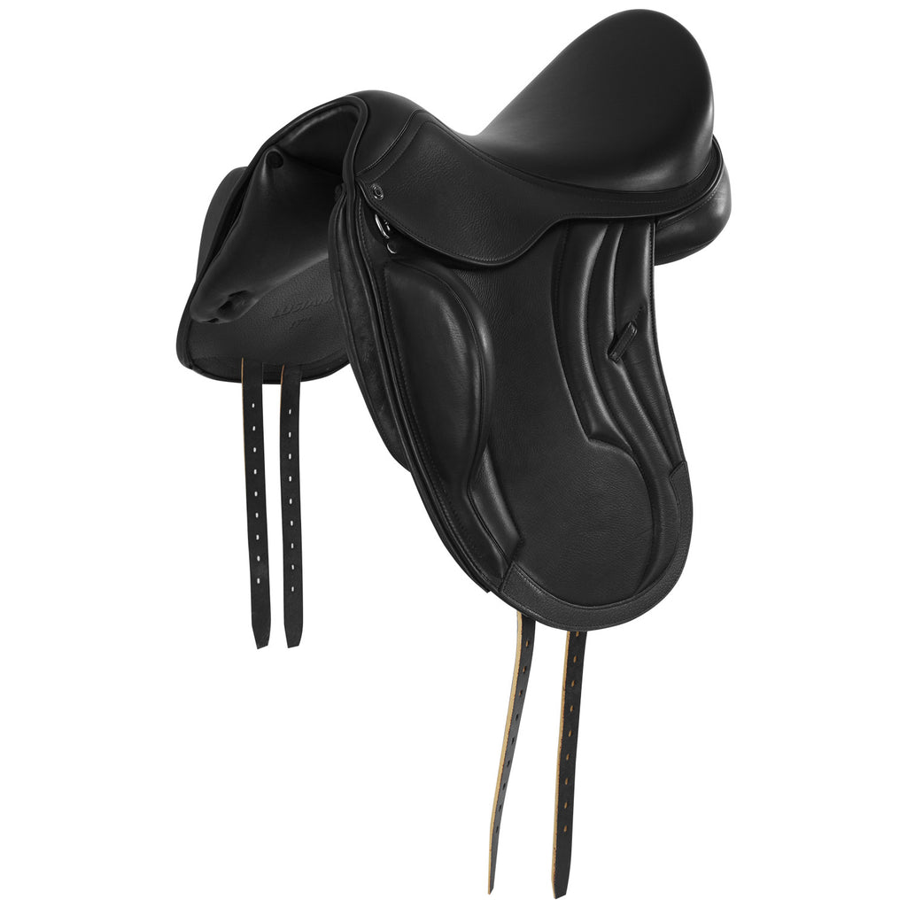 Dressage leather monoflap saddle