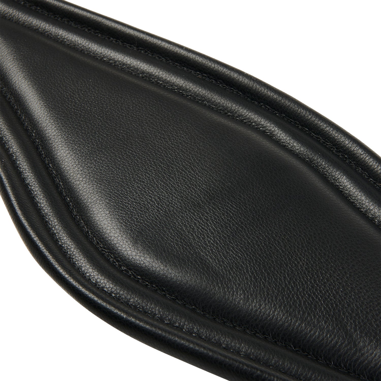 Leather jumping girth with elastic bands