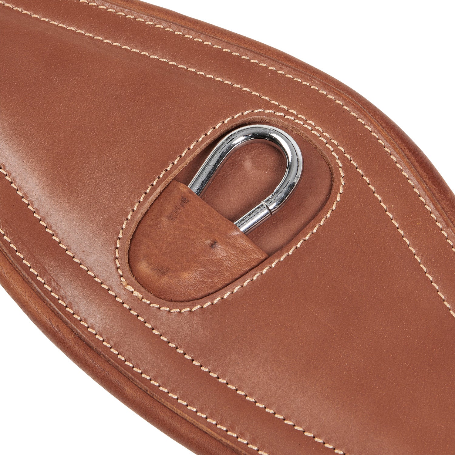 Leather jumping girth with elastic bands