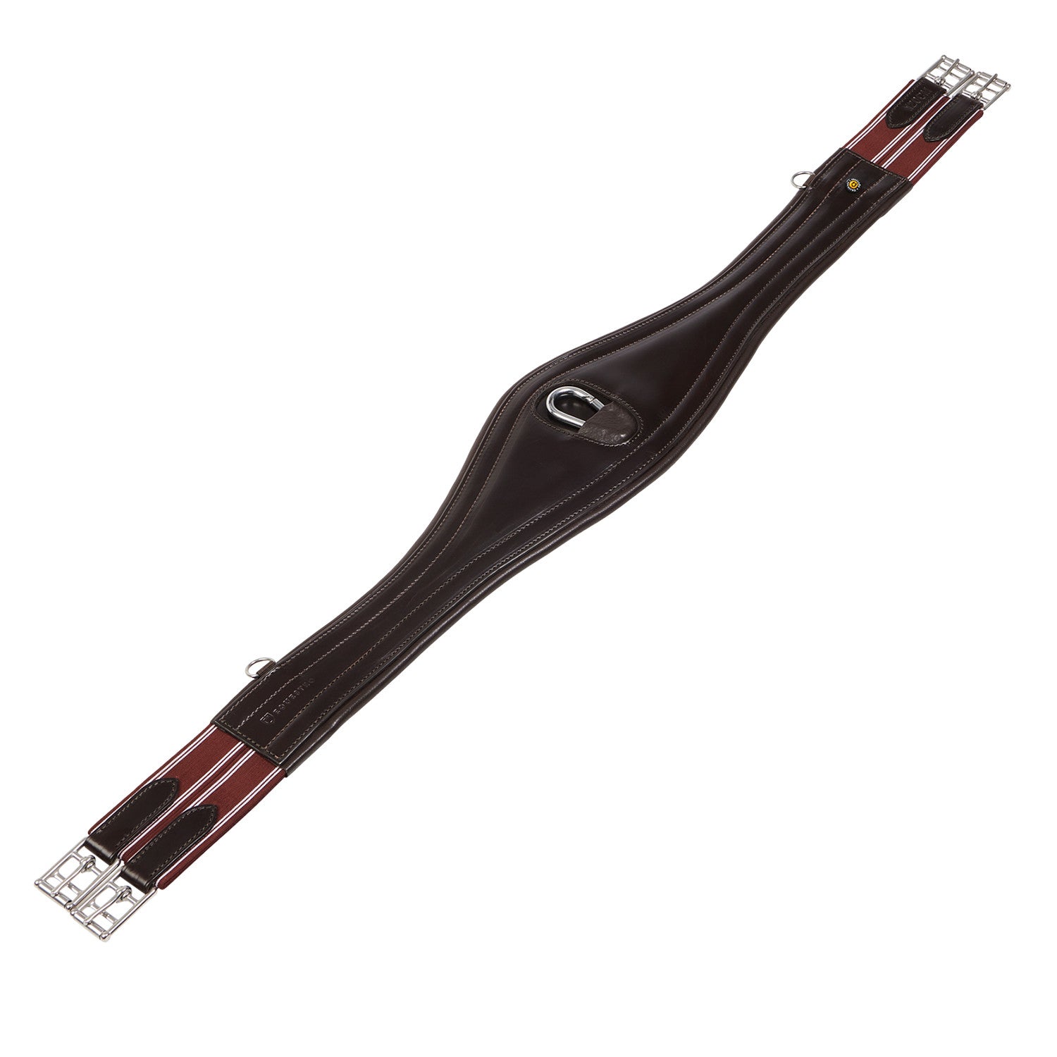 Equestro Leather jumping girth with elastic bands