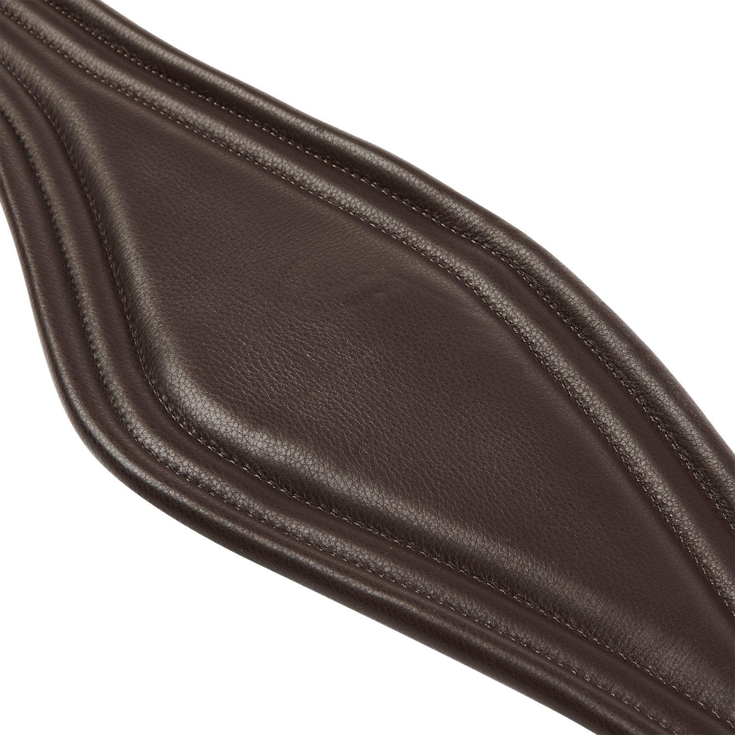Leather jumping girth with elastic bands