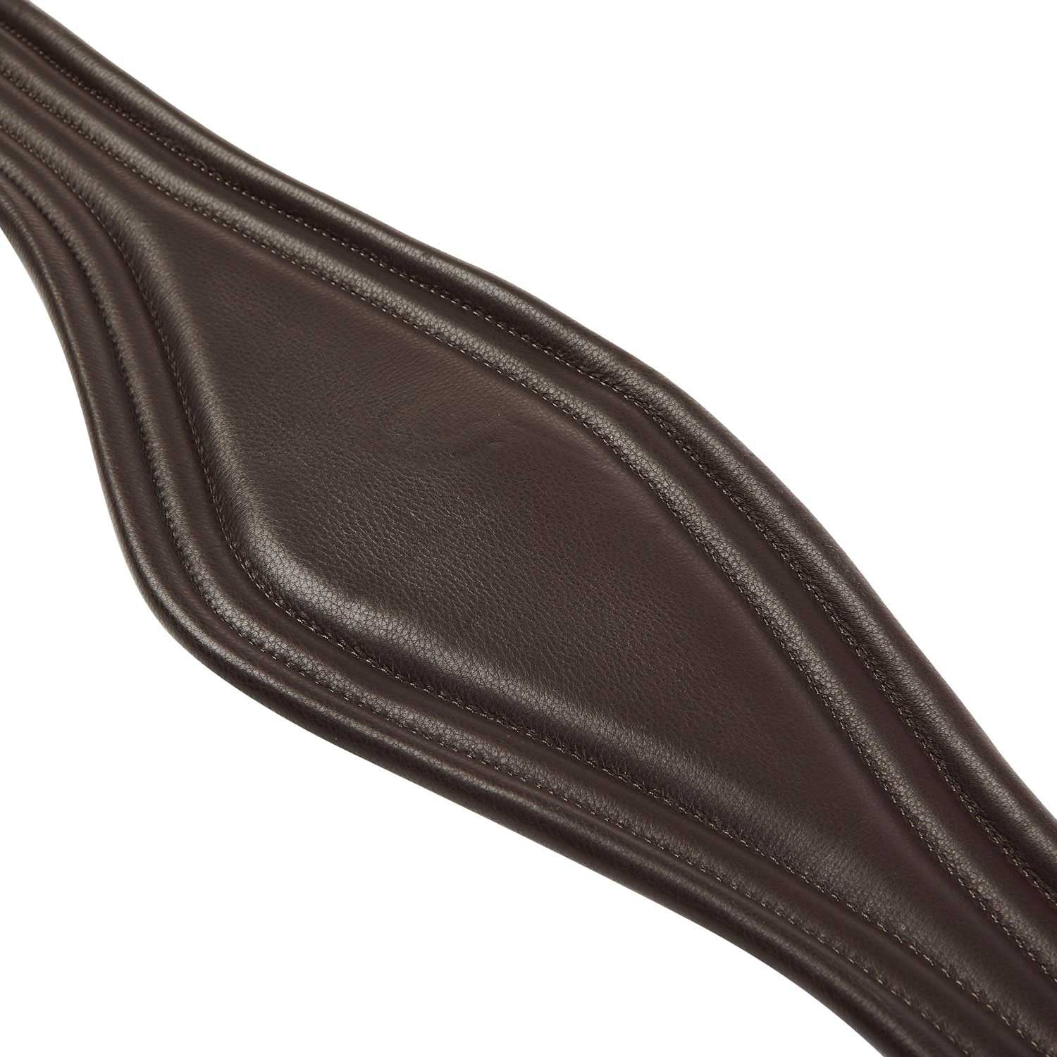 Leather jumping girth with elastic bands