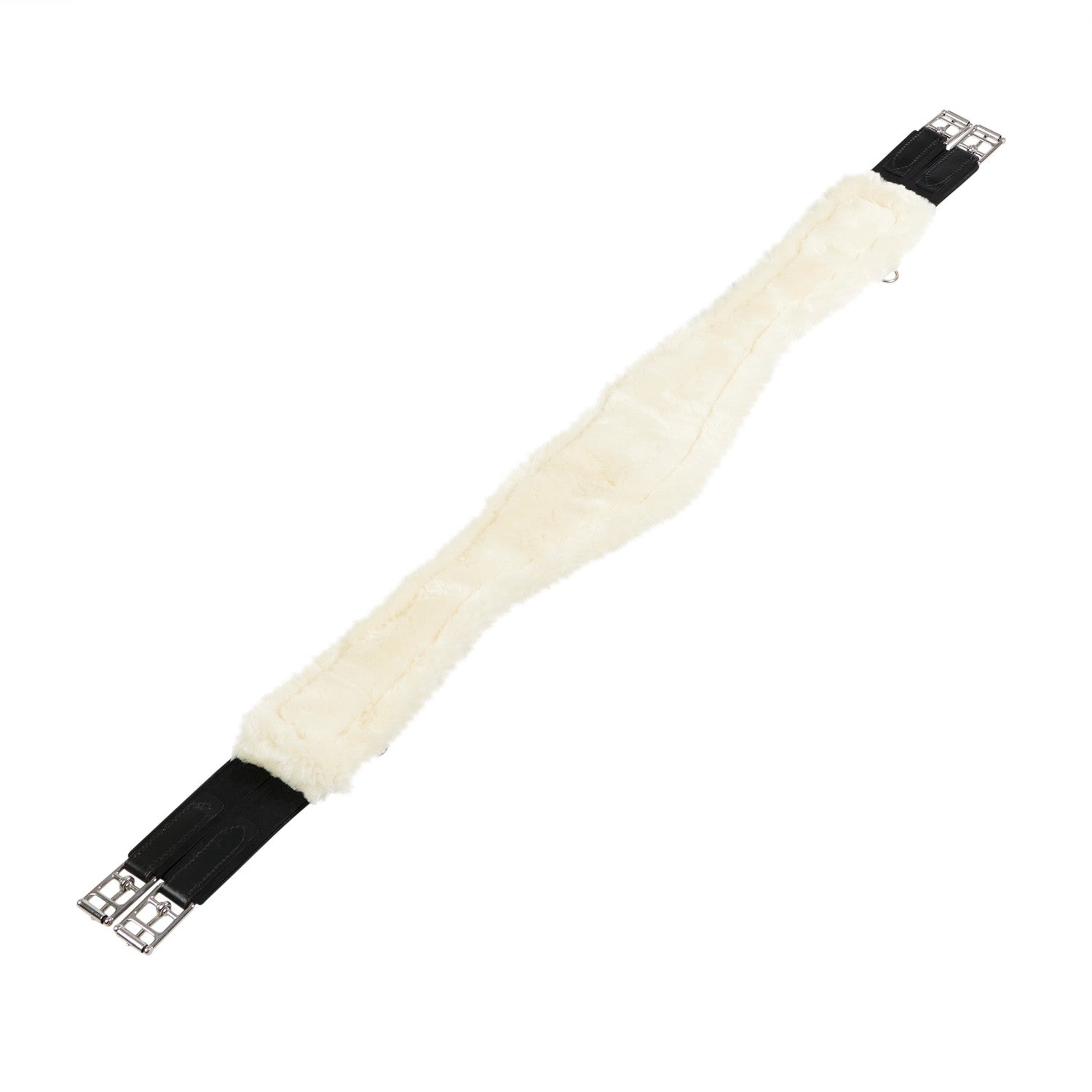 Jumping girth with synthetic lambskin