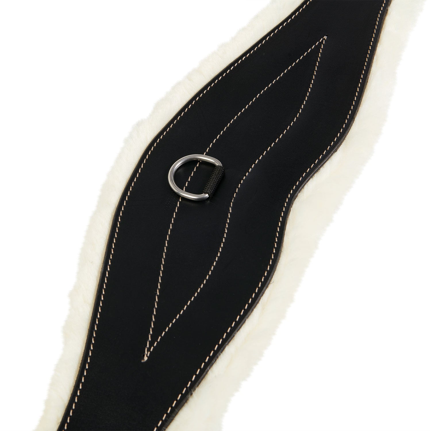 Jumping girth with synthetic lambskin