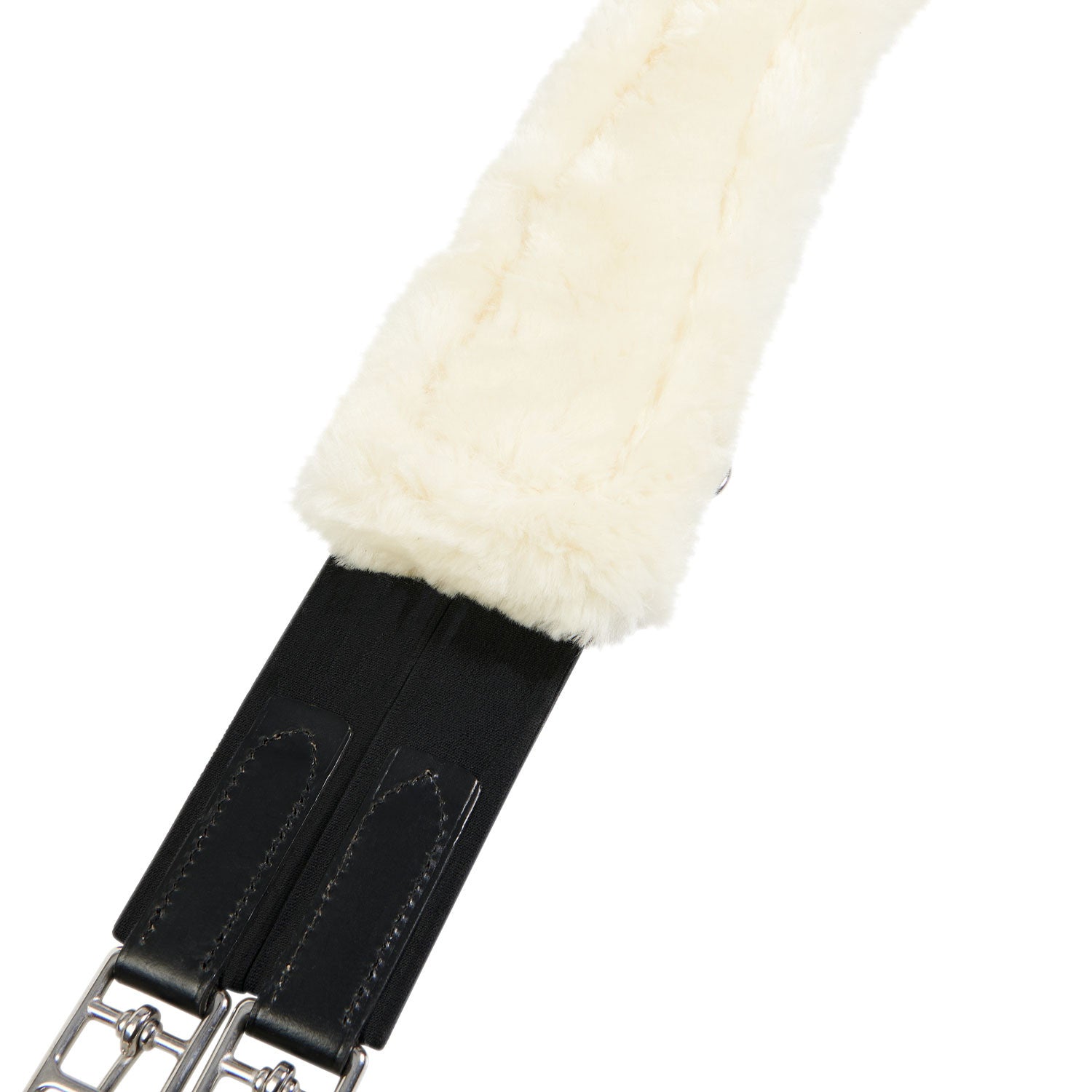 Jumping girth with synthetic lambskin