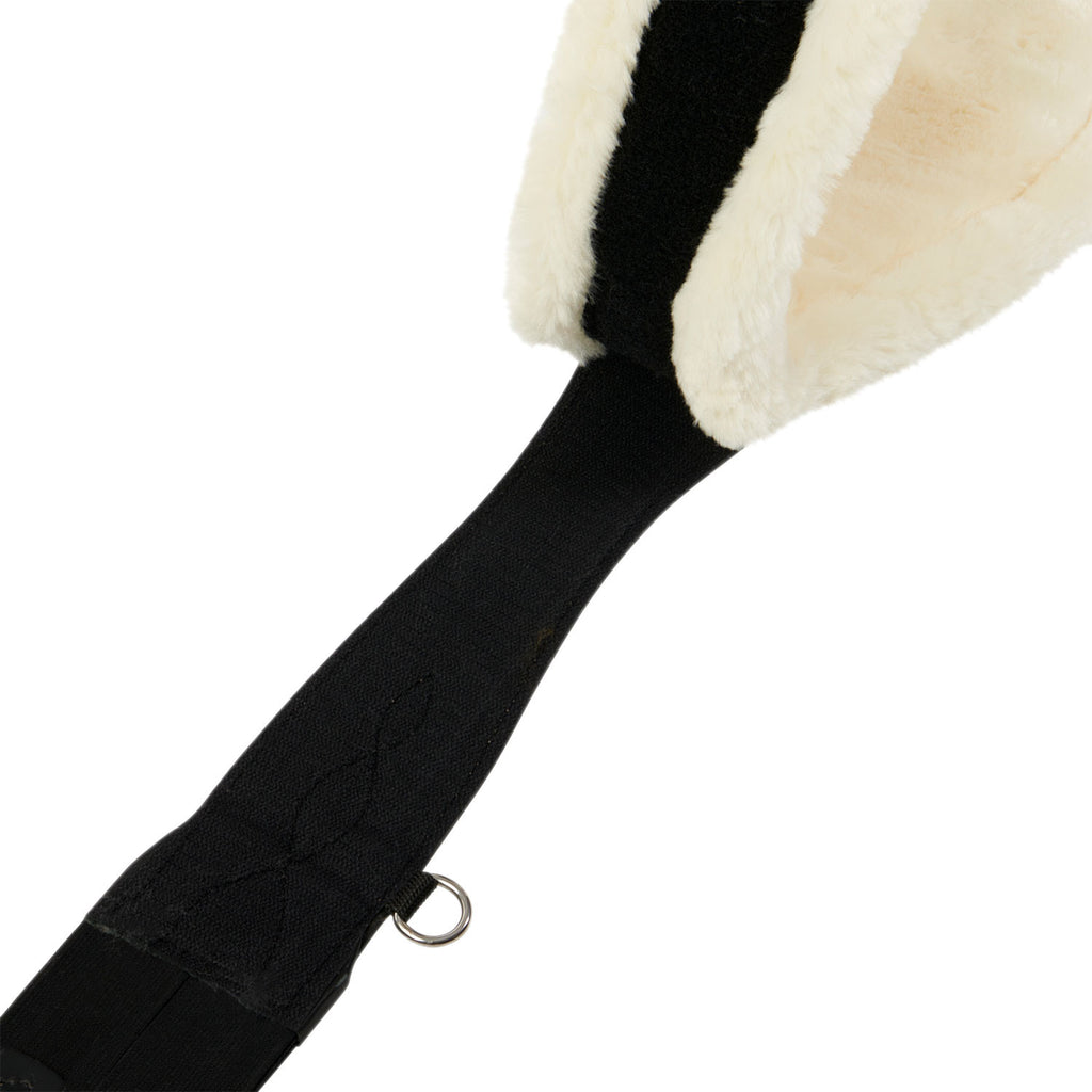 Jumping girth with synthetic lambskin