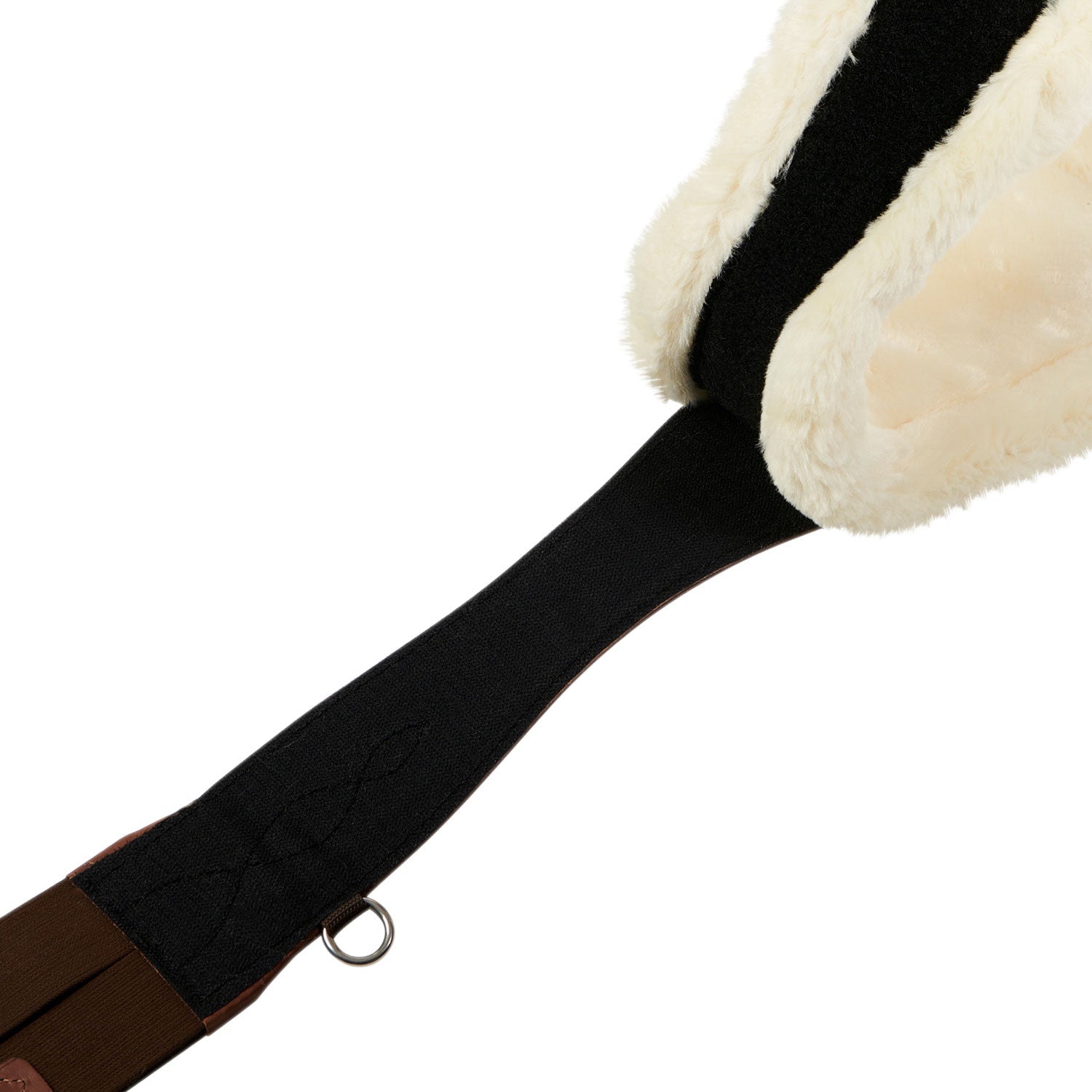Jumping girth with synthetic lambskin