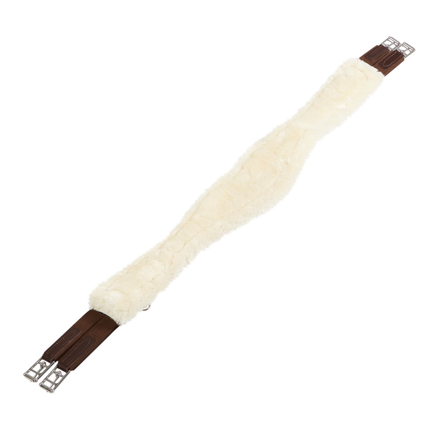 Jumping girth with synthetic lambskin