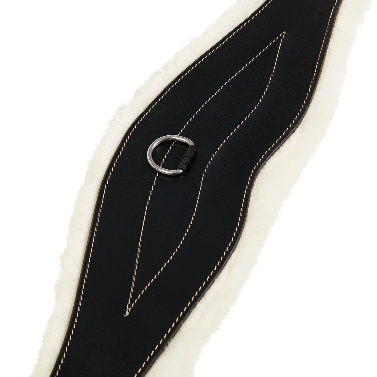 Jumping girth with synthetic lambskin