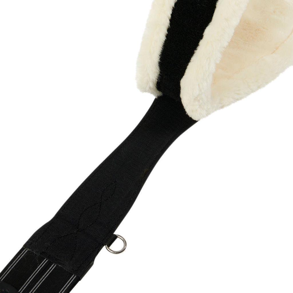 Jumping girth with synthetic lambskin