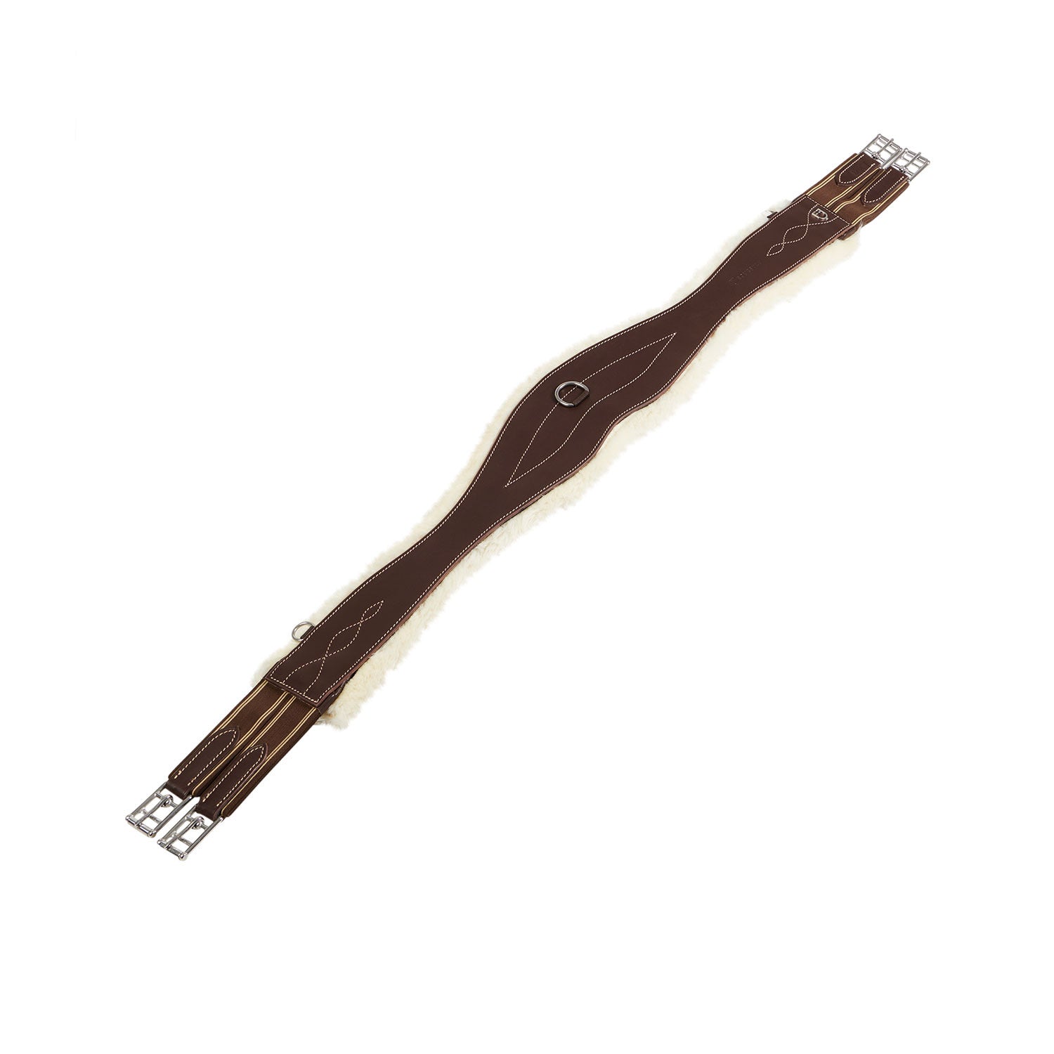 Jumping girth with synthetic lambskin