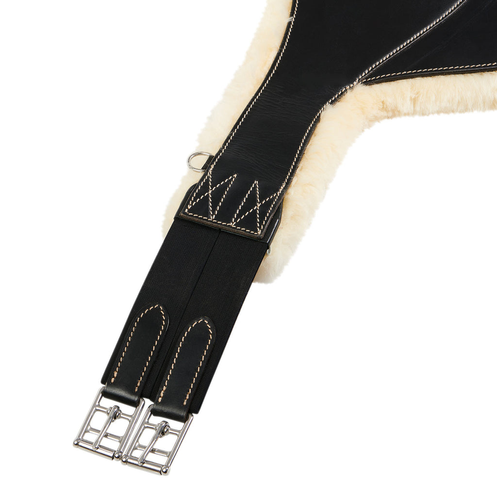 Jumping girth with belly guard for English saddle