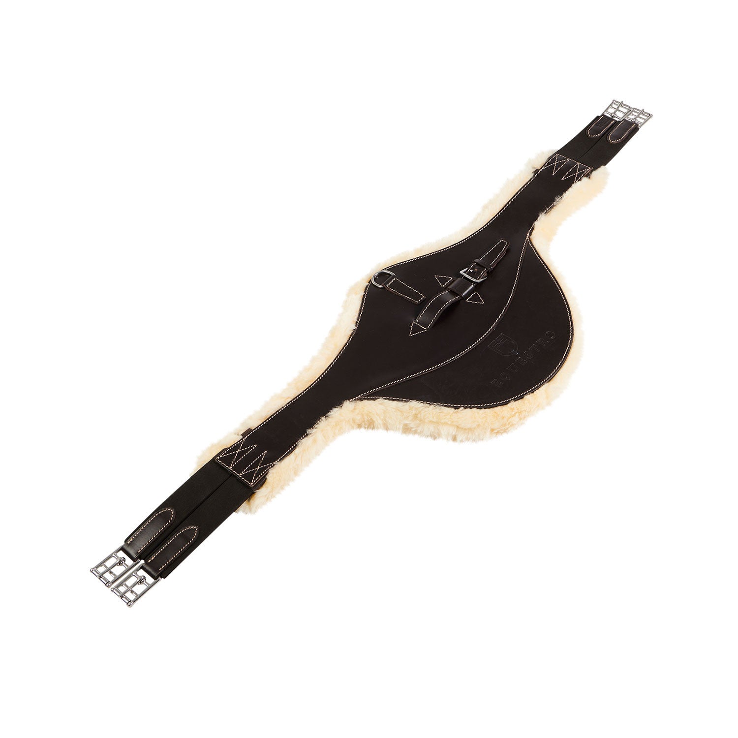 Jumping girth with belly guard for English saddle